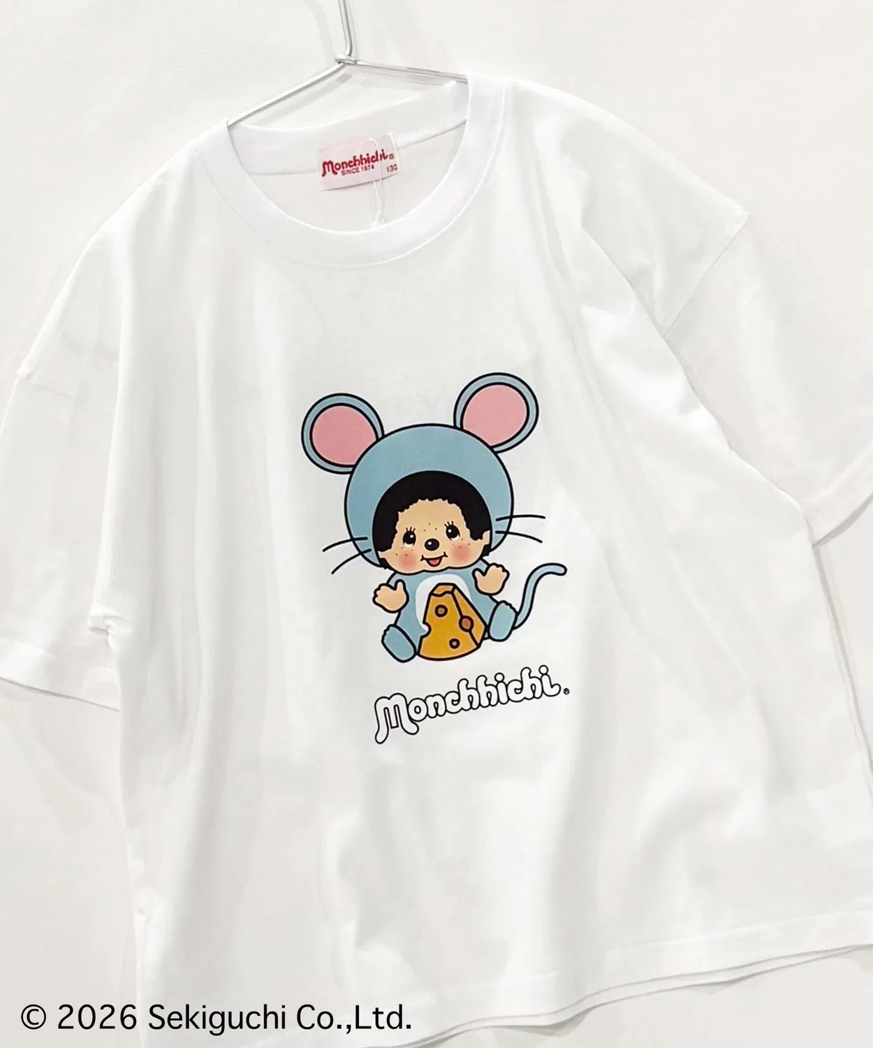Детская футболка с принтом Oversize Monchhichi THE CASUAL, Off White