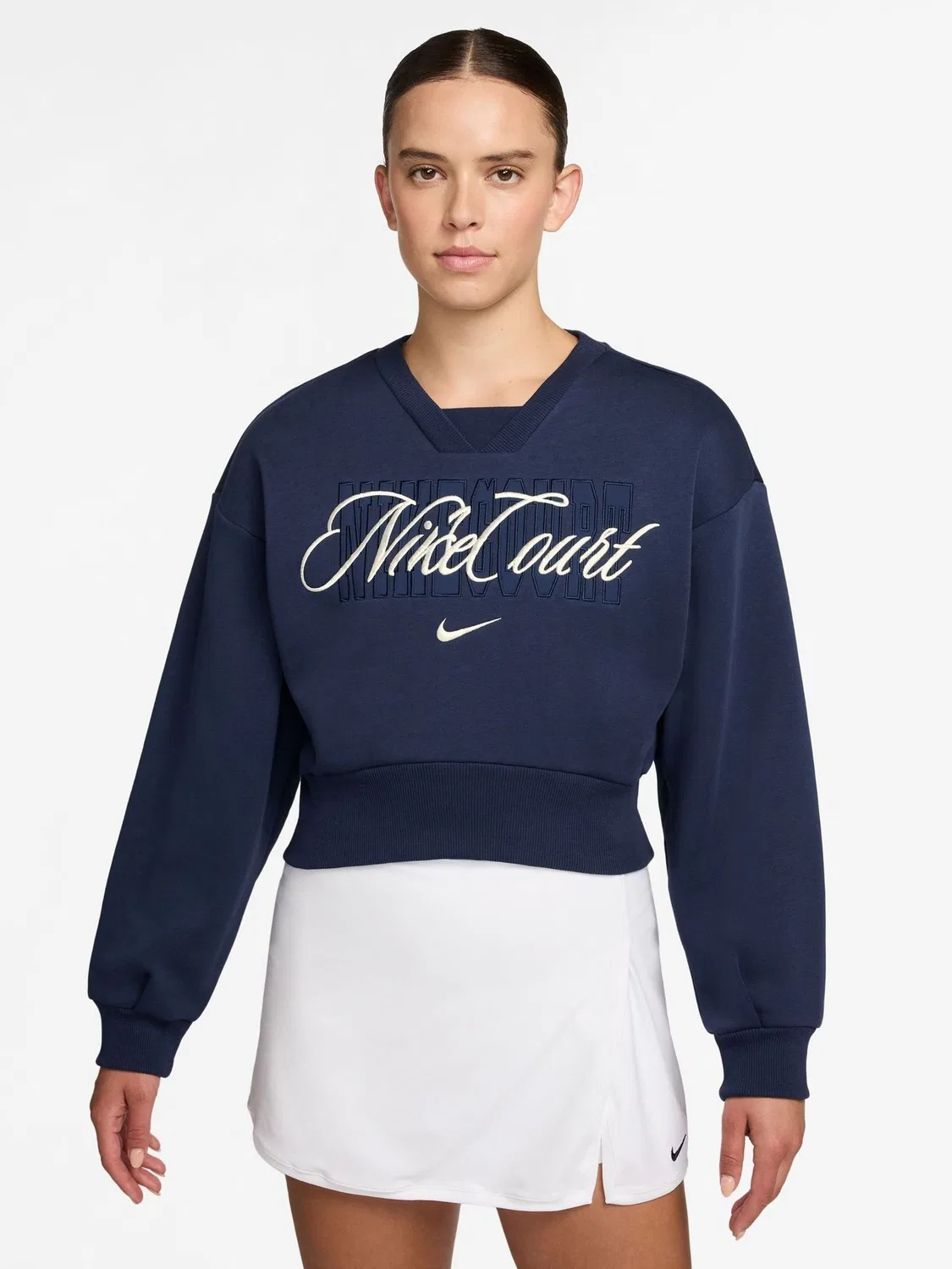 Теннисный топ NikeCourt Collection, френч-терри, Midnight Navy