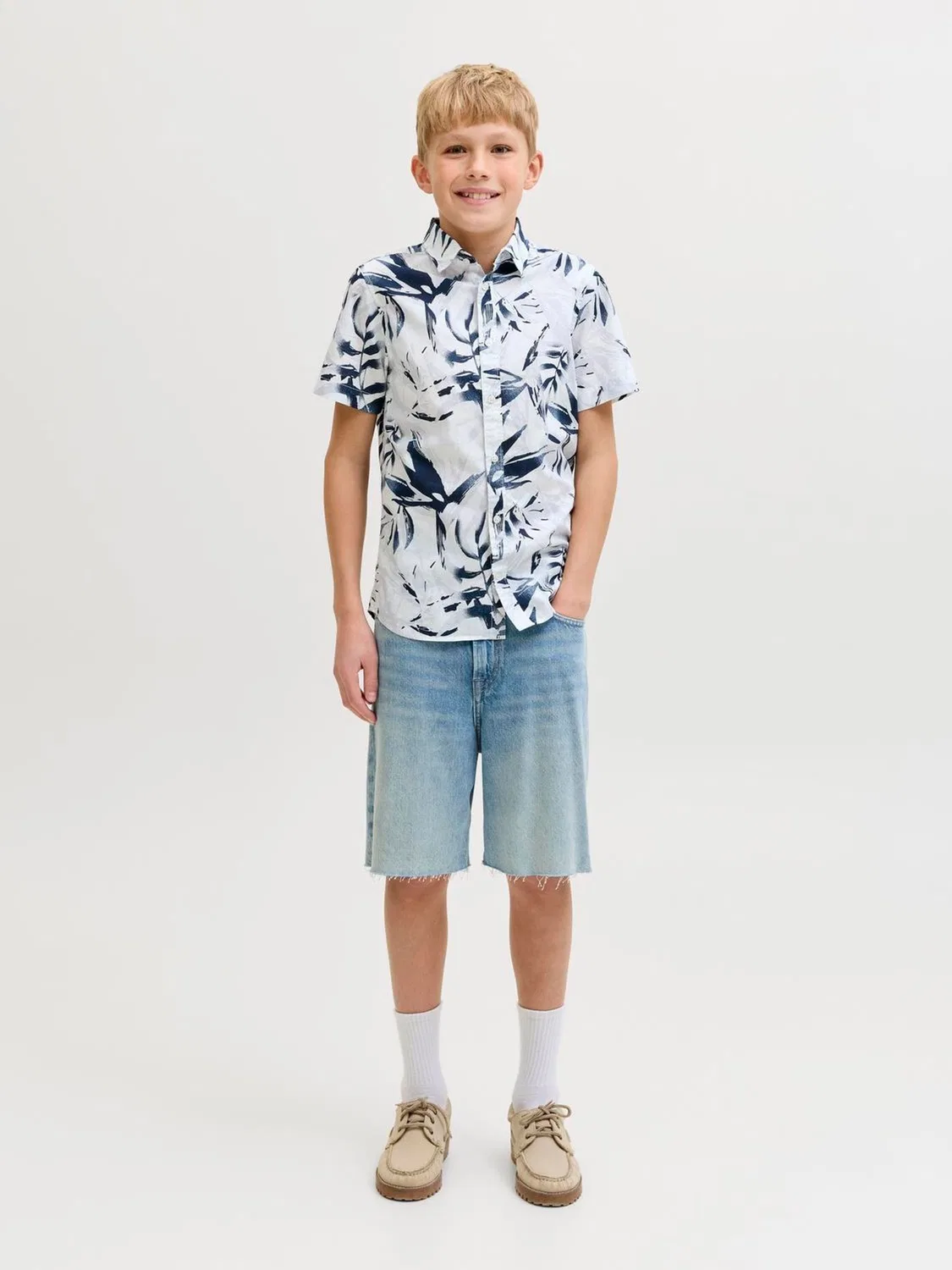 Плавки для мальчиков с принтом JACK & JONES JUNIOR, белый — фото 4