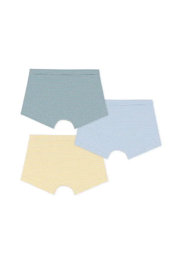 Трусы из рибаны Lot boxers - trunks Petit Bateau, green, yellow, синий/зеленый/желтый — фото 2