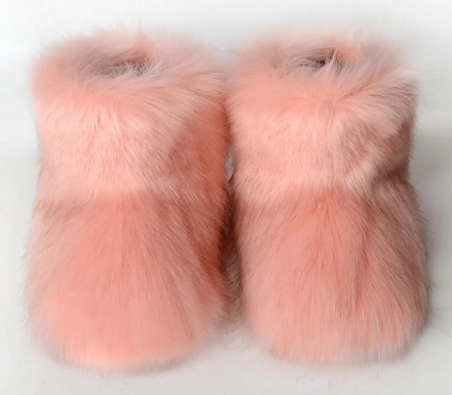 Детские зимние сапоги для девочек с искусственным мехом LLTMALL, Apricot Pink — фото 3