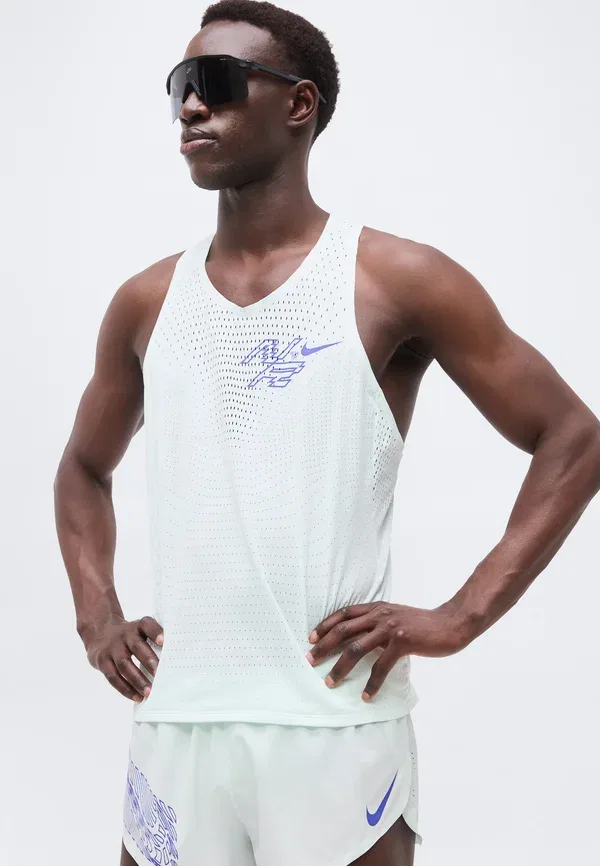 Топ дышащий Aeroswift Nike Performance Barely Green, Lapis, зеленый — фото 4