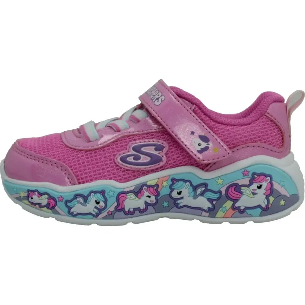 Детские кроссовки с принтом Play Scene - Fun Squ Skechers, Rosa — фото 2