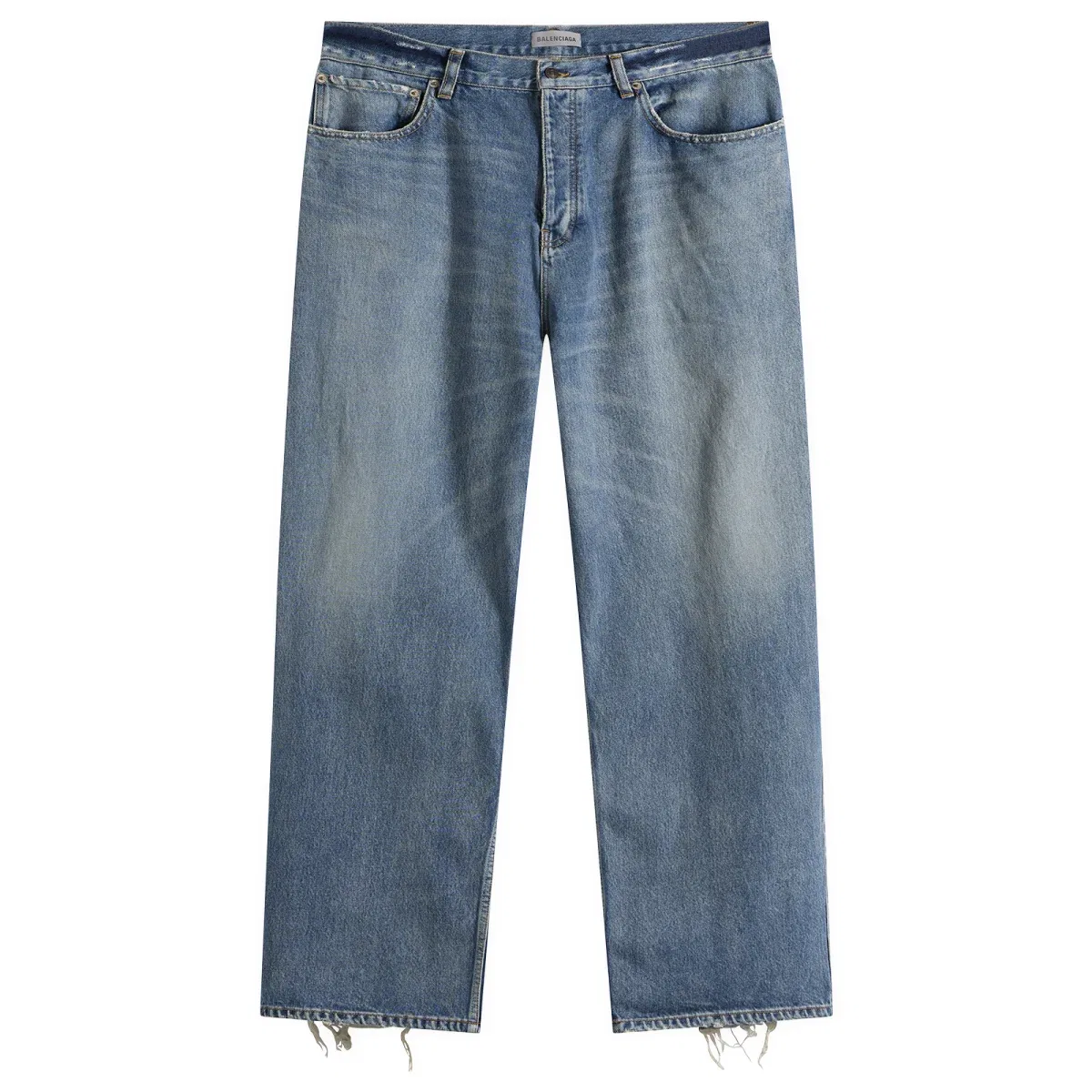 Джинсы свободного кроя Baggy Fit Japanese Twill Jeans Balenciaga, Dark Blue