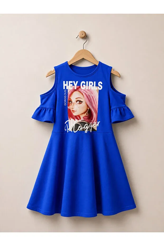 Детское платье для девочек с принтом Gocoland, Navy Blue