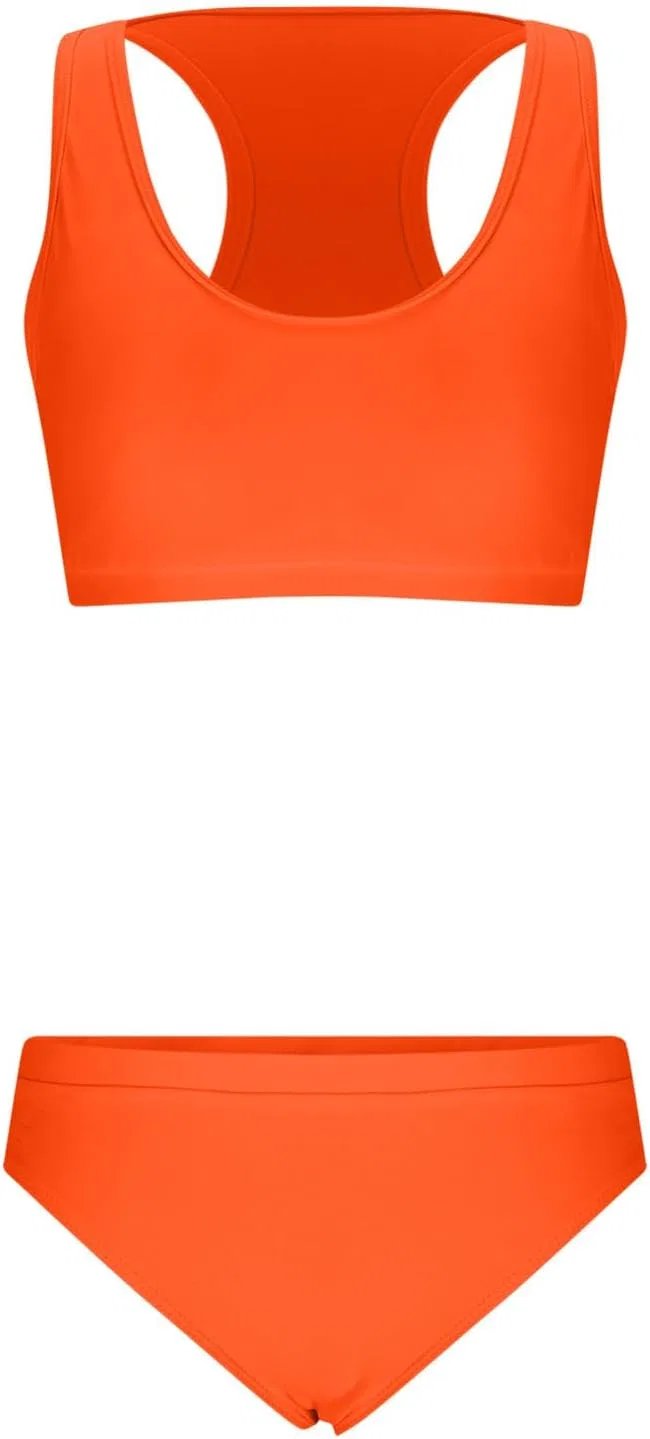 Женский бикини-комплект с завязками на шее Sporty, Orange — фото 4