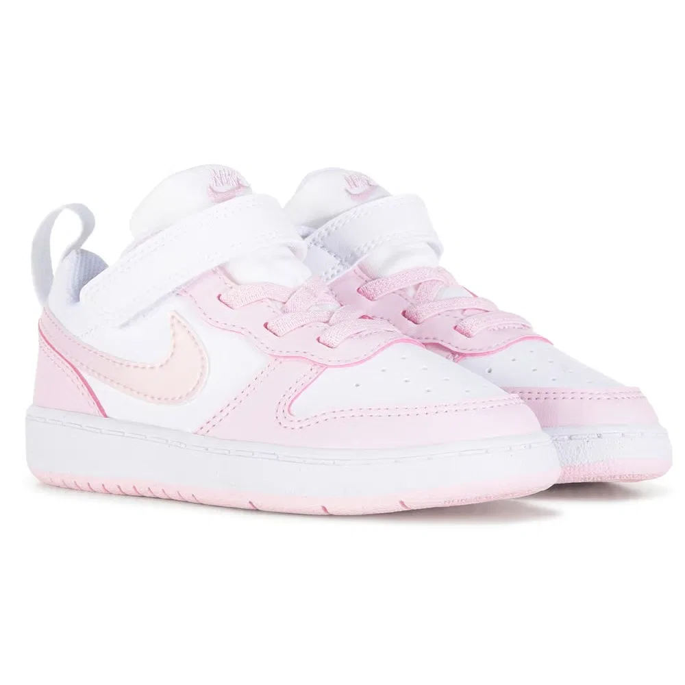 Детские кроссовки Kids' court borough low recraft для малышей Nike, White/Pink
