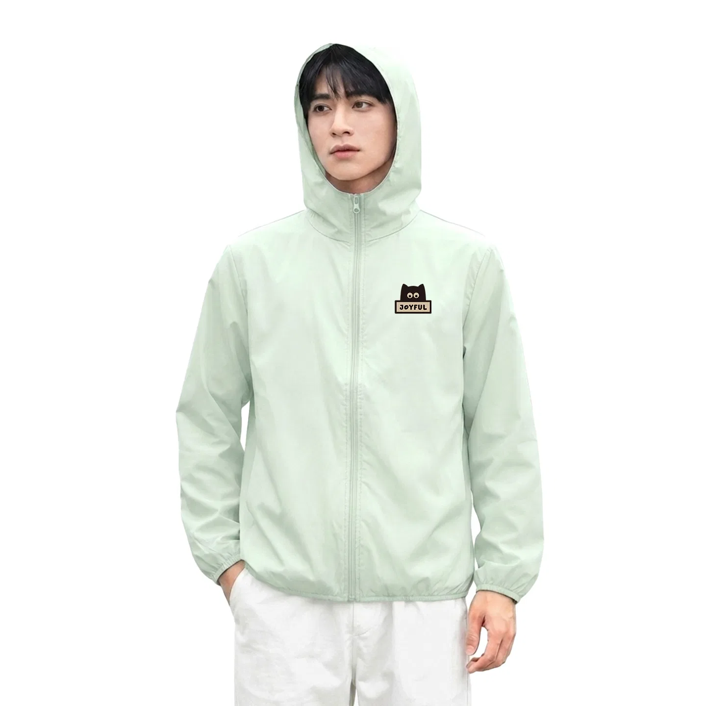 Детская ветровка с защитой от солнца UPF 40+ MINISO, Blue (Dazed Cat Chest Logo) — фото 4