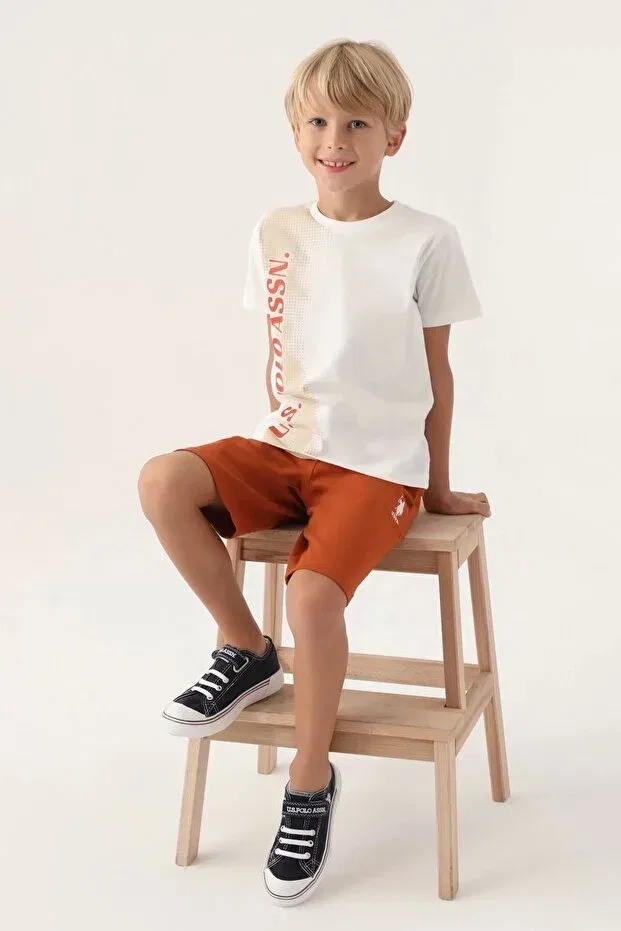 Мужские шорты бермуды прямые U.S. Polo Assn., Cream — фото 2