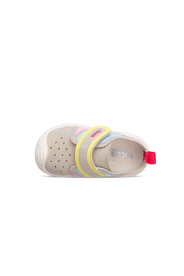 Детские повседневные туфли для девочек Uki model basic Vicco, Gray/Pink — фото 4