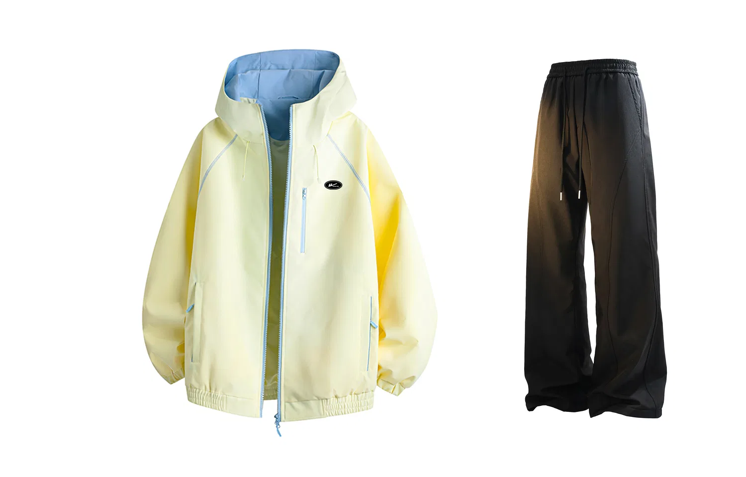 Детский комплект софтшелл куртки и брюк Pine Feather Blue+Black WARRIOR — фото 4