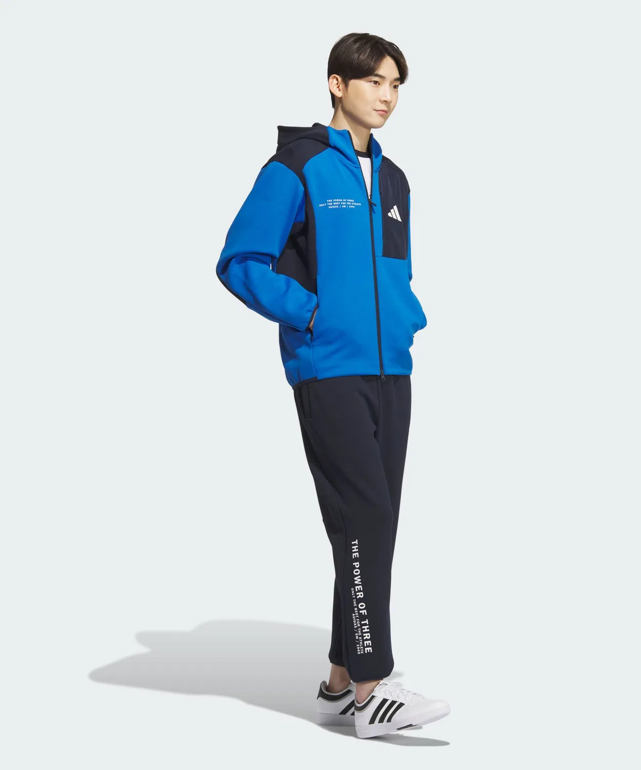 Мужские спортивные брюки с открытым низом Ankle Length Open Hem Regular Fit Adidas, Blue — фото 3