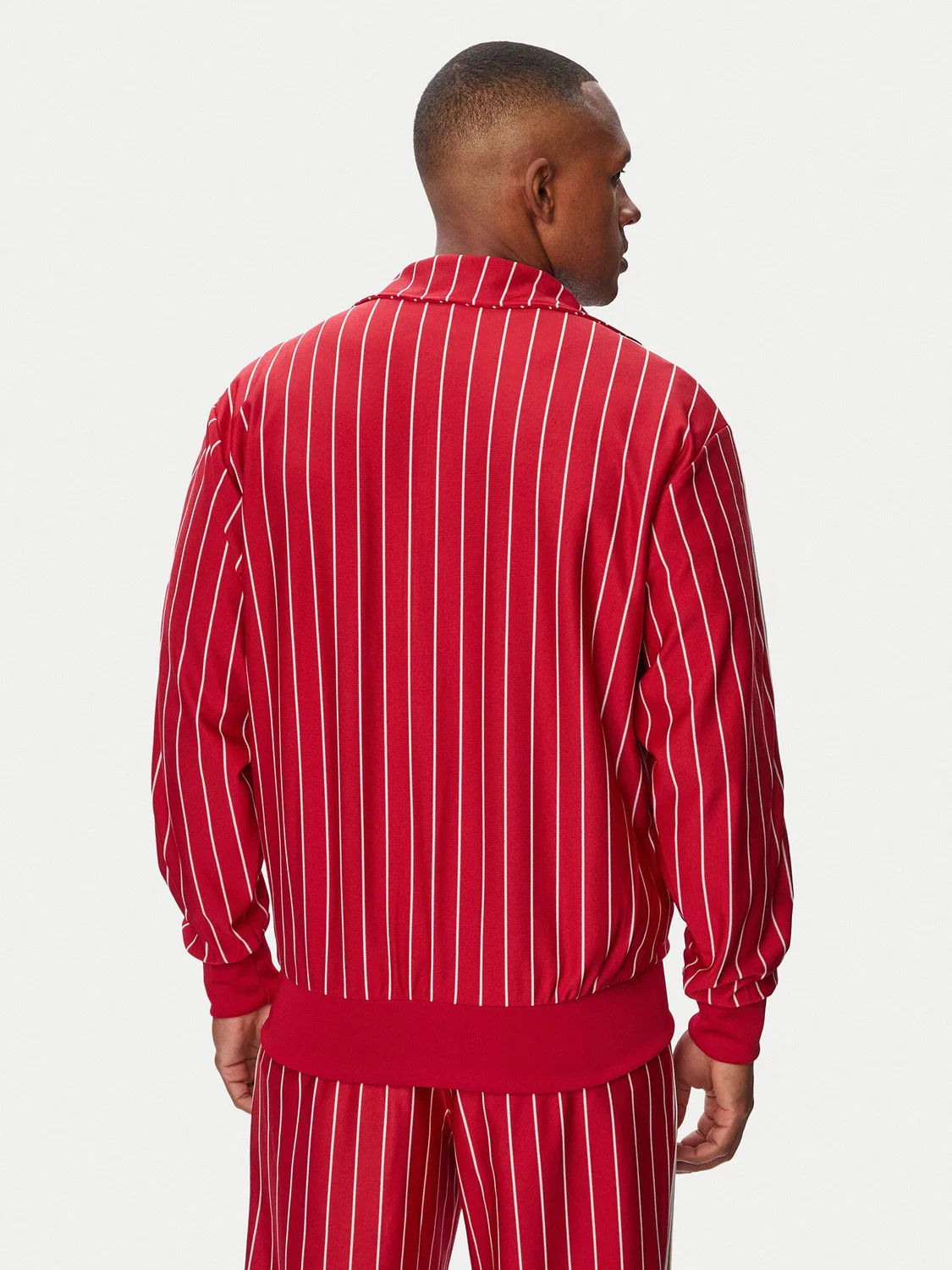 Мужская толстовка стандартного кроя Firebrid Pinstripes Track Top Adidas, красный — фото 3