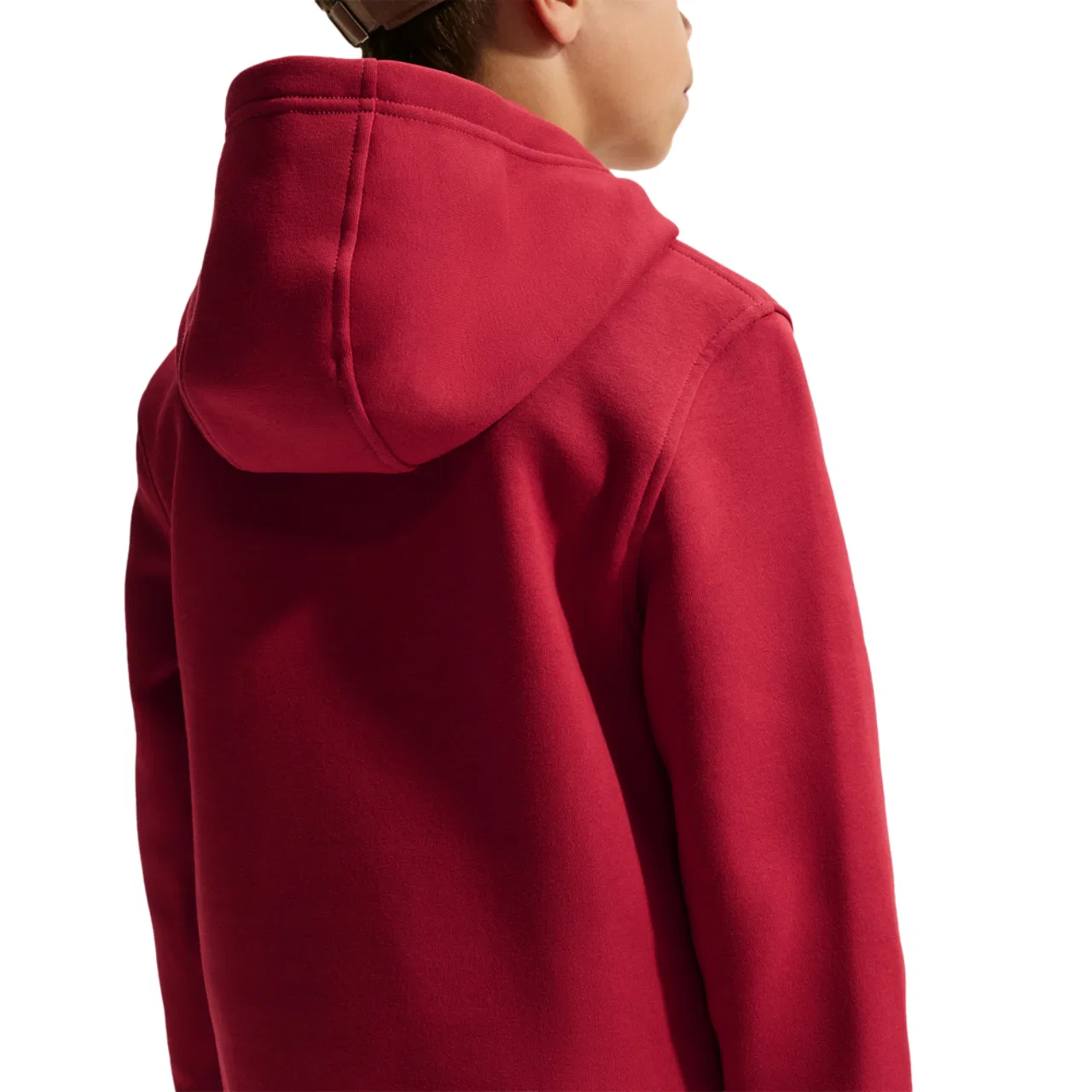 Толстовка для мальчиков NSW Club LBR Nike, цвет White/Tough Red — фото 2