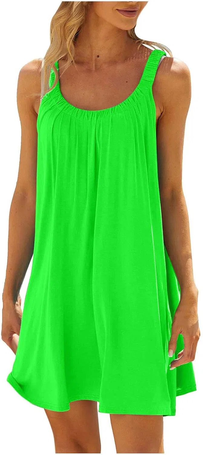 Женское летнее платье без рукавов с пышной юбкой, Mint Green
