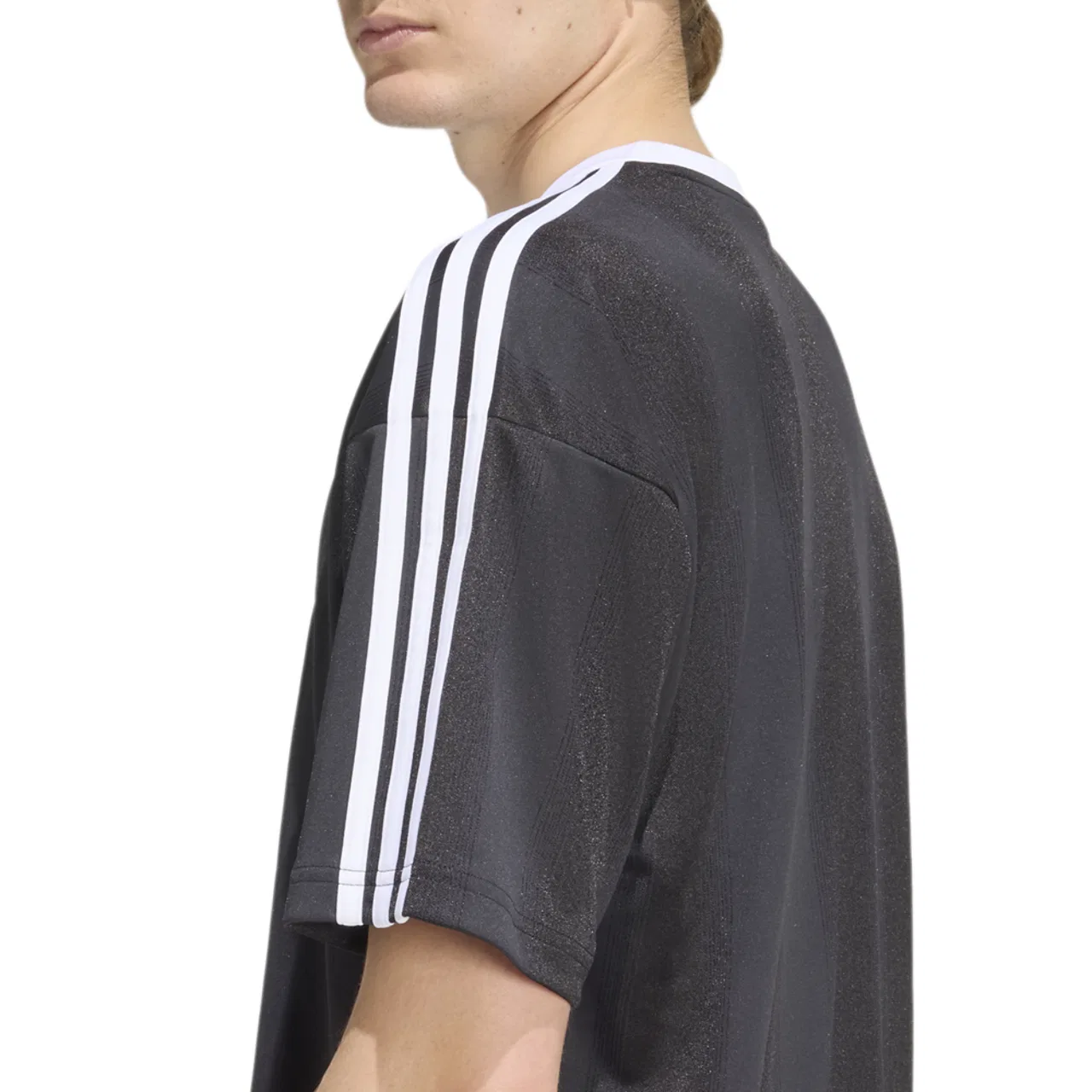 Мужская джерси с жаккардовым узором Adidas, черный/белый — фото 4