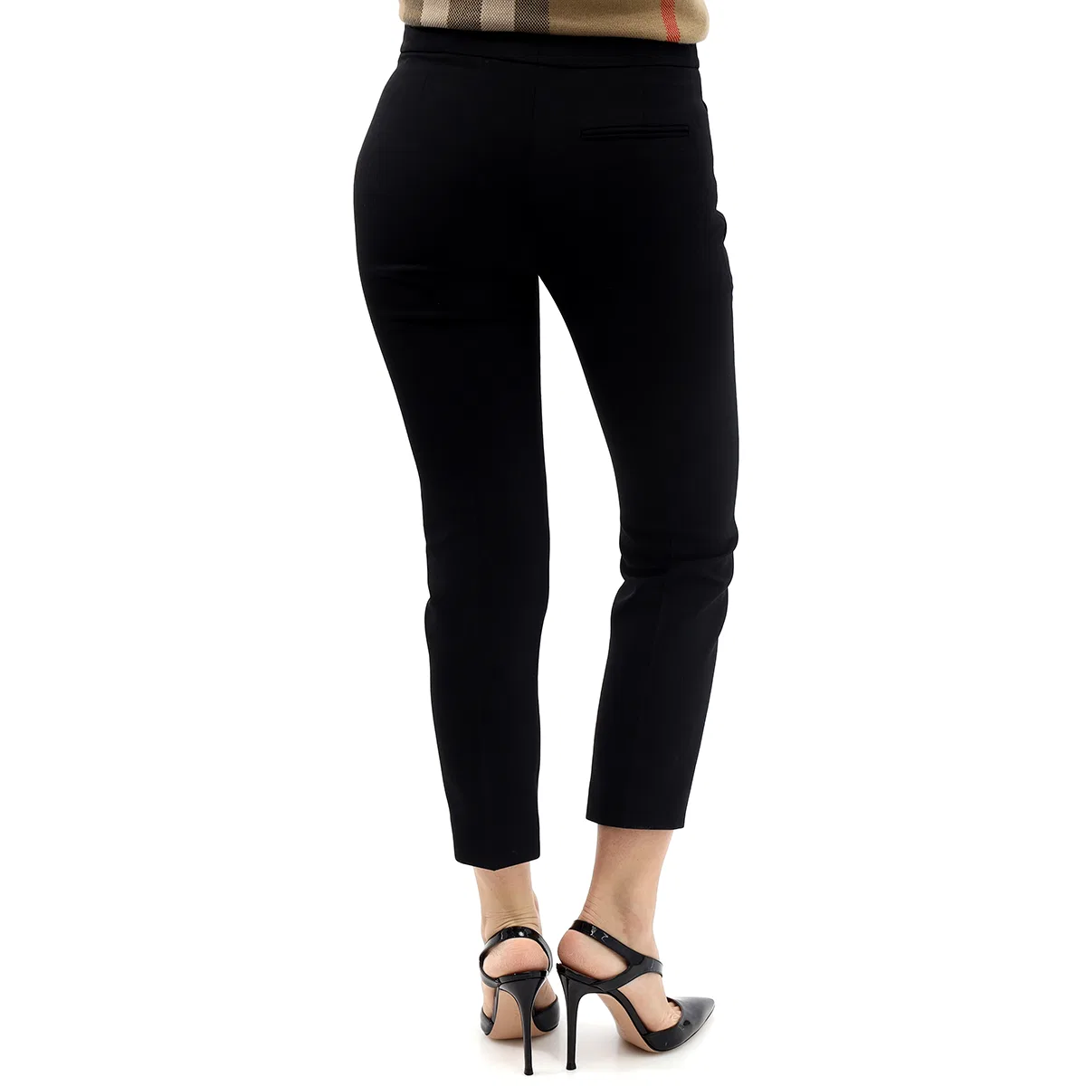 Брюки-кроп из шерсти и шелка Black Wool And Silk Blend Crop Trousers Alexander McQueen, Black — фото 3