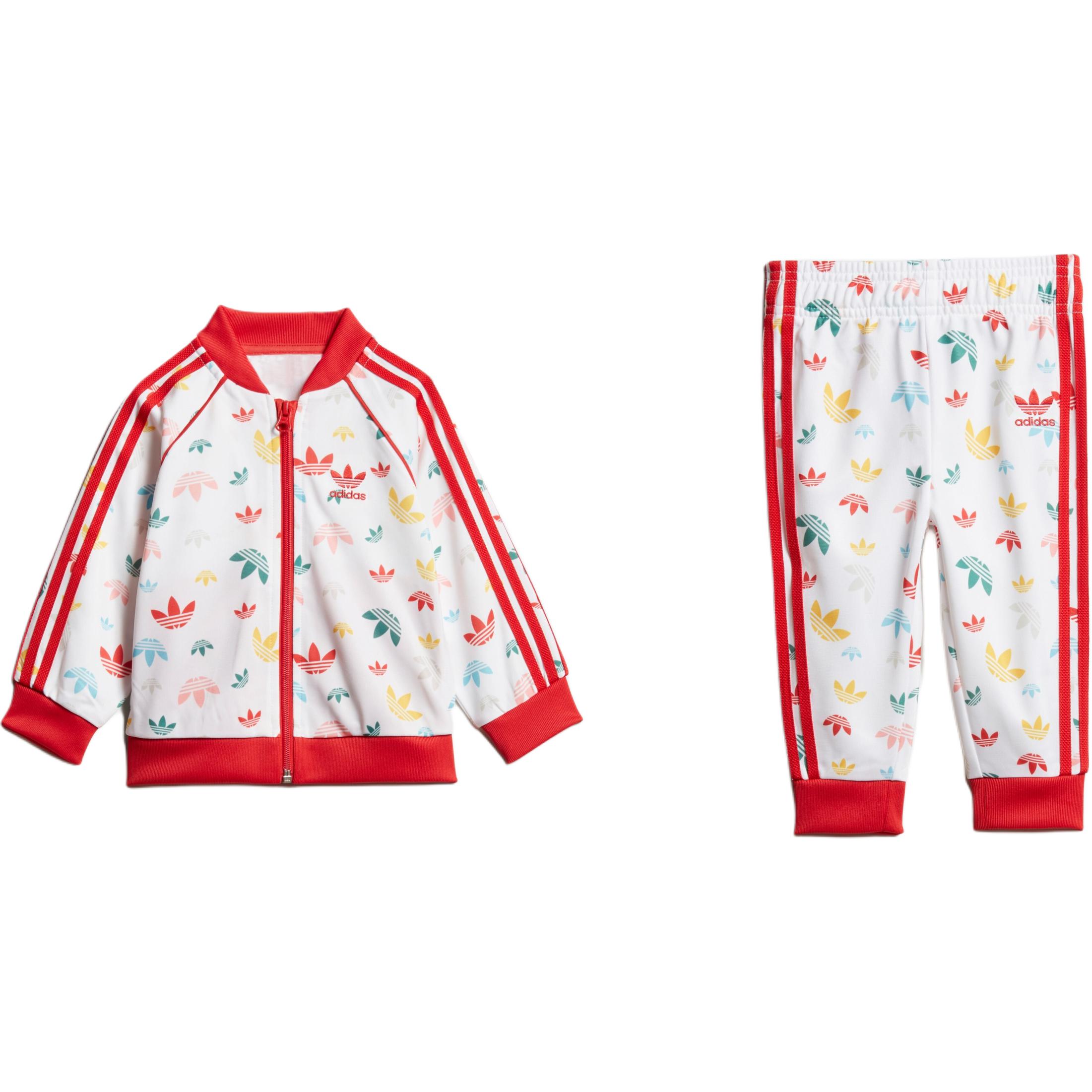 

Adidas Originals Повседневная спортивная одежда White/Bright Pink Fluorescent для младенцев и малышей