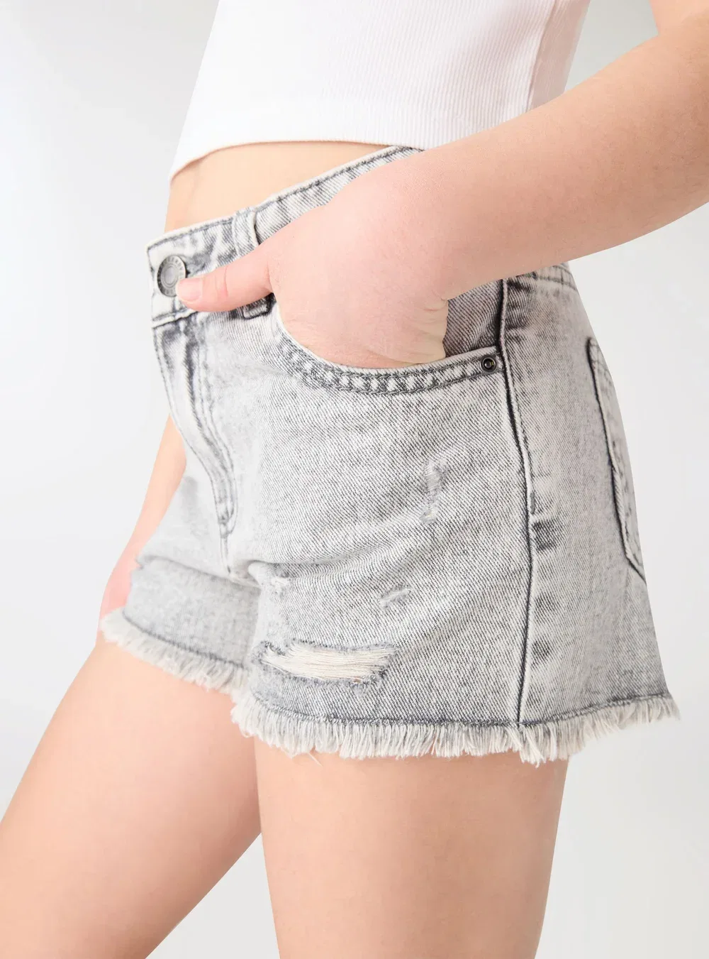 Джинсовые шорты Terranova, Var Grigio Denim — фото 4