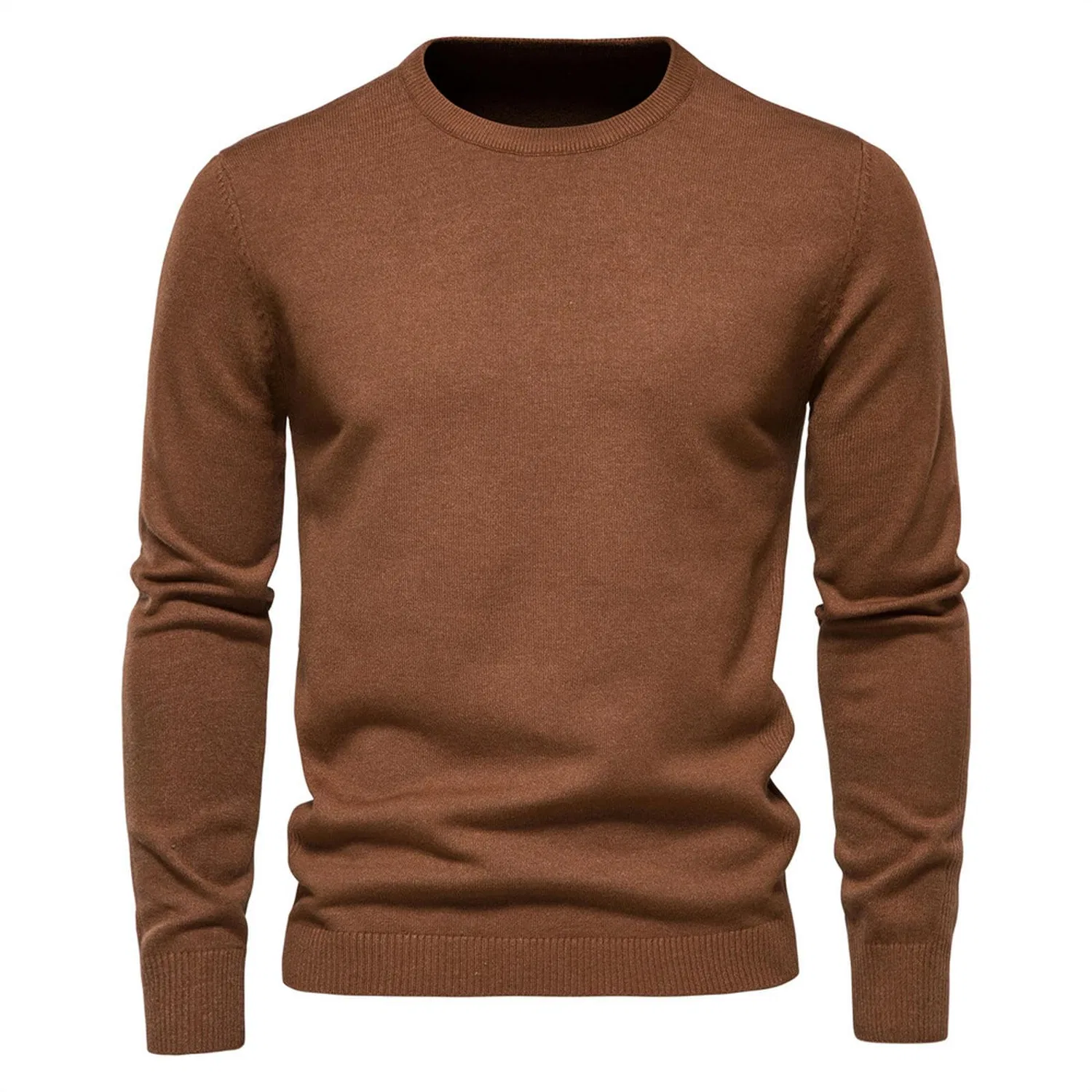 Мужской джемпер с круглым вырезом Coffee Flower, Round Collar Coffee