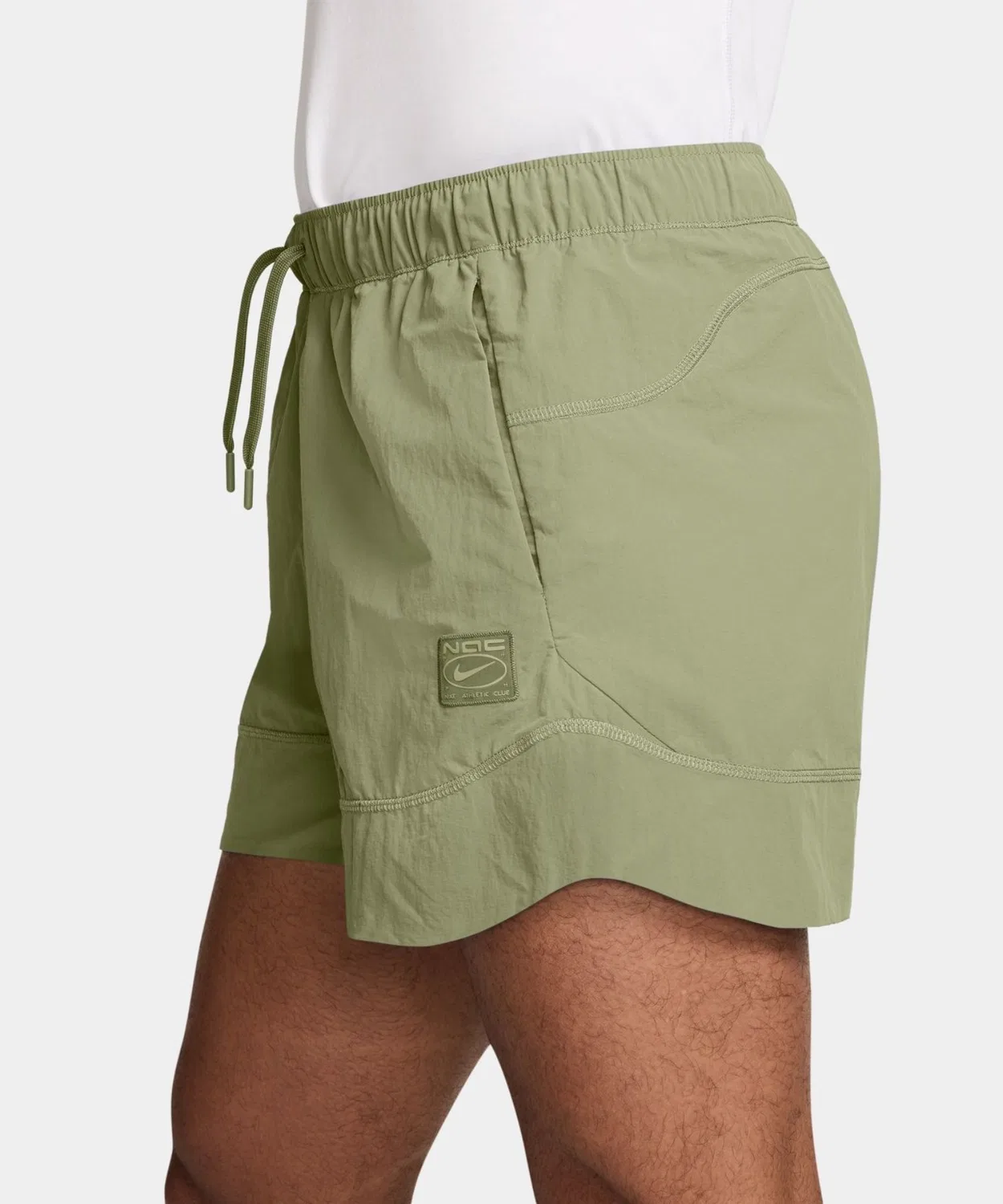 Мужские шорты с быстросохнущей тканью Nike DF NAC Woven Short 5IN NIKE, Olive — фото 2
