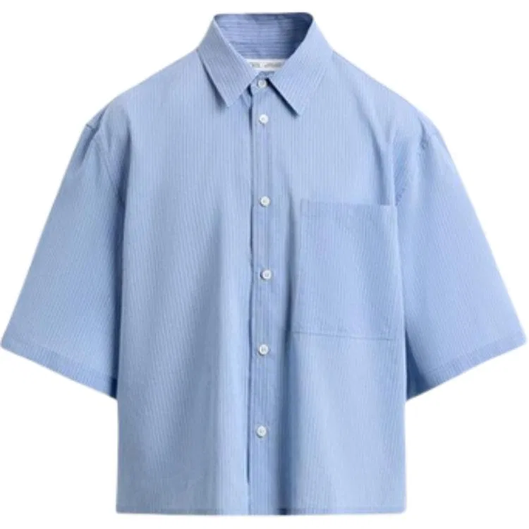 Мужская рубашка с лацканами Light Blue ZARA, Light Blue