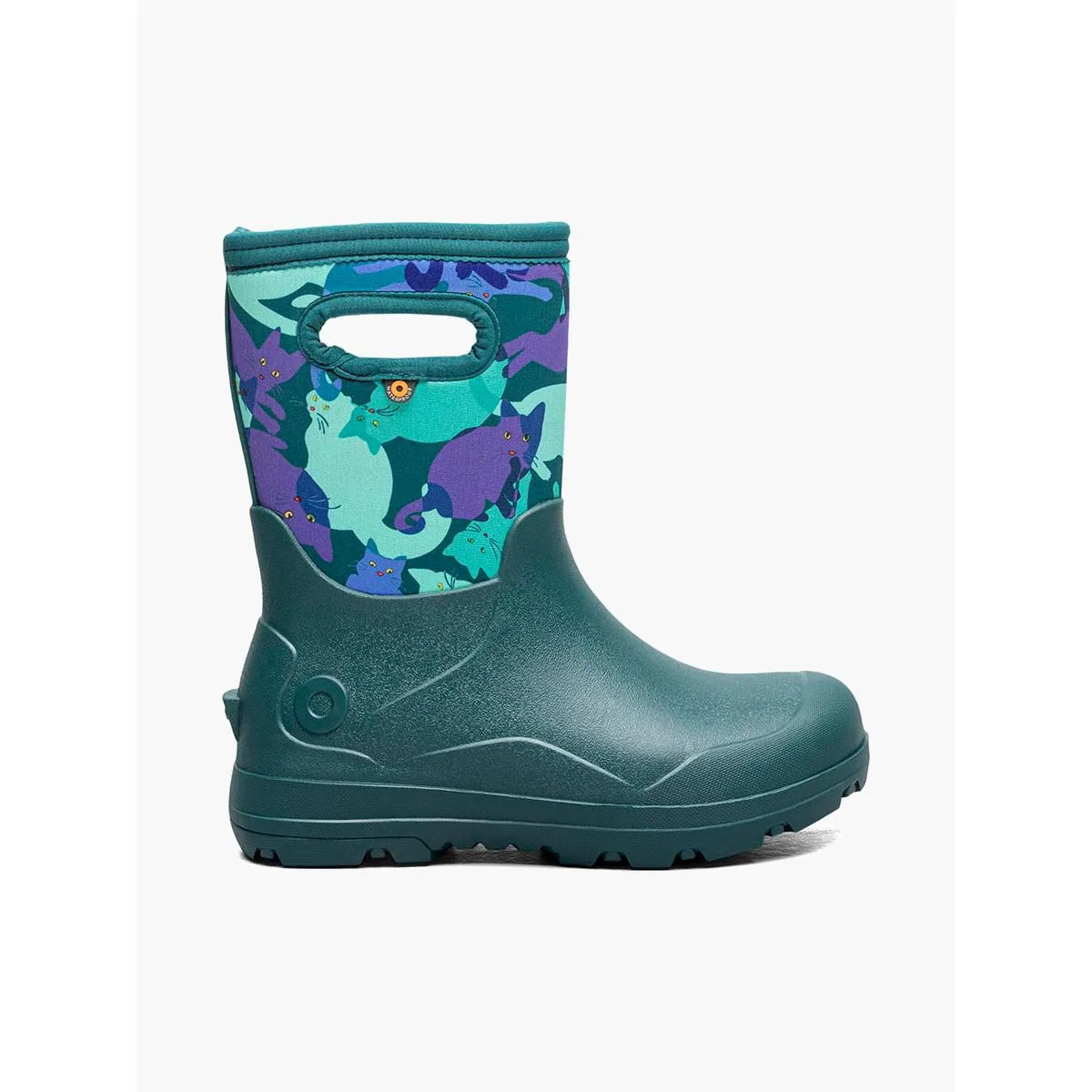 Детские сапоги для девочек водонепроницаемые Bogs York Seamless Catmo, Teal Multi