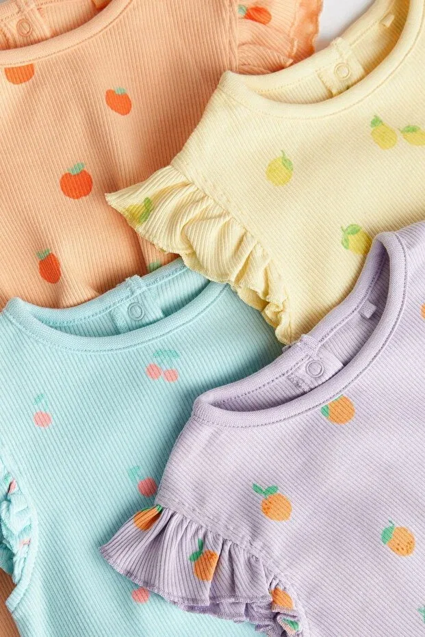 Детский комбинезон-боди с принтом Pastel Fruit Pattern Next Baby, Multicolor — фото 4