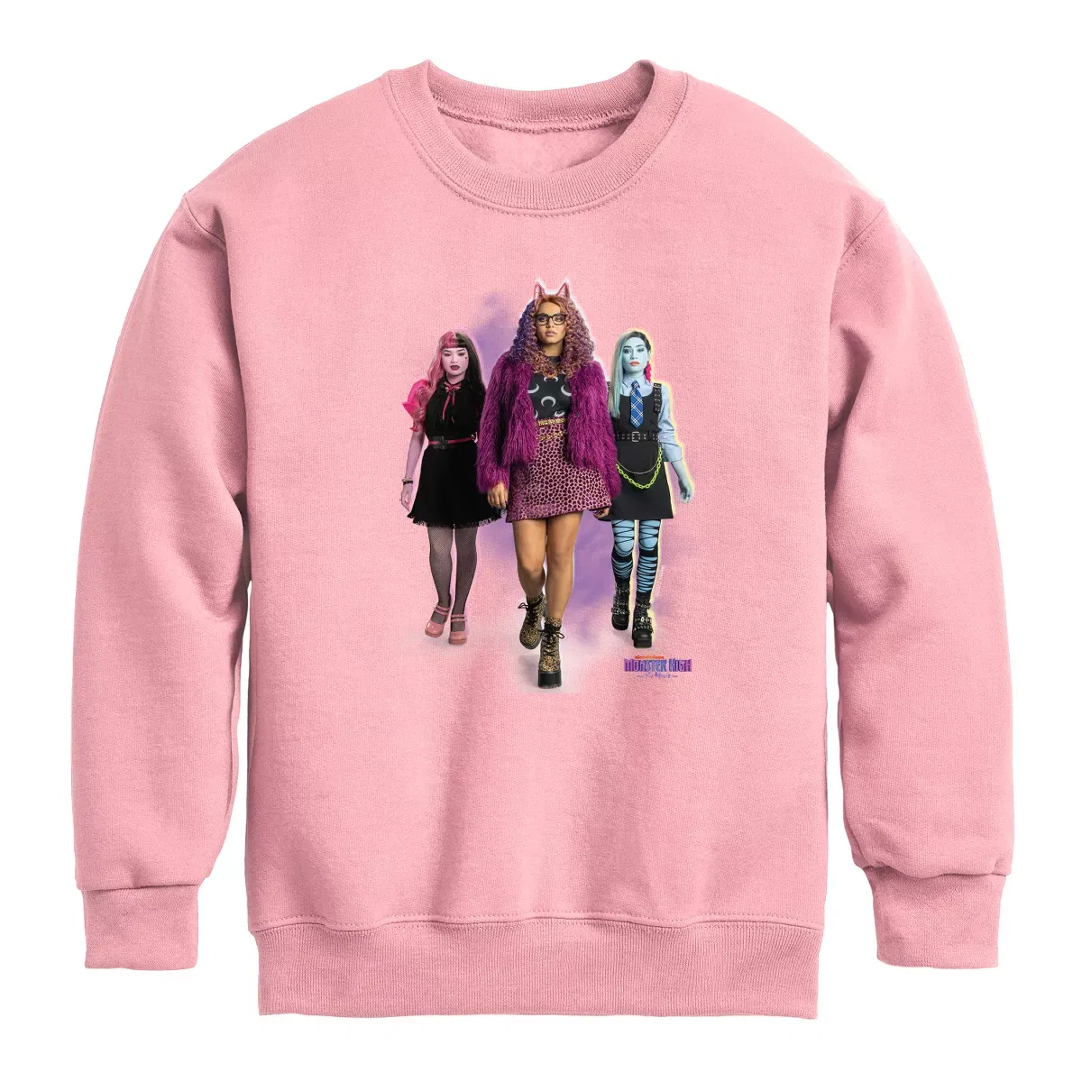 Детское худи для девочек с принтом Monster High Clawdeen Draculaura Frankie Monster High, Mauve