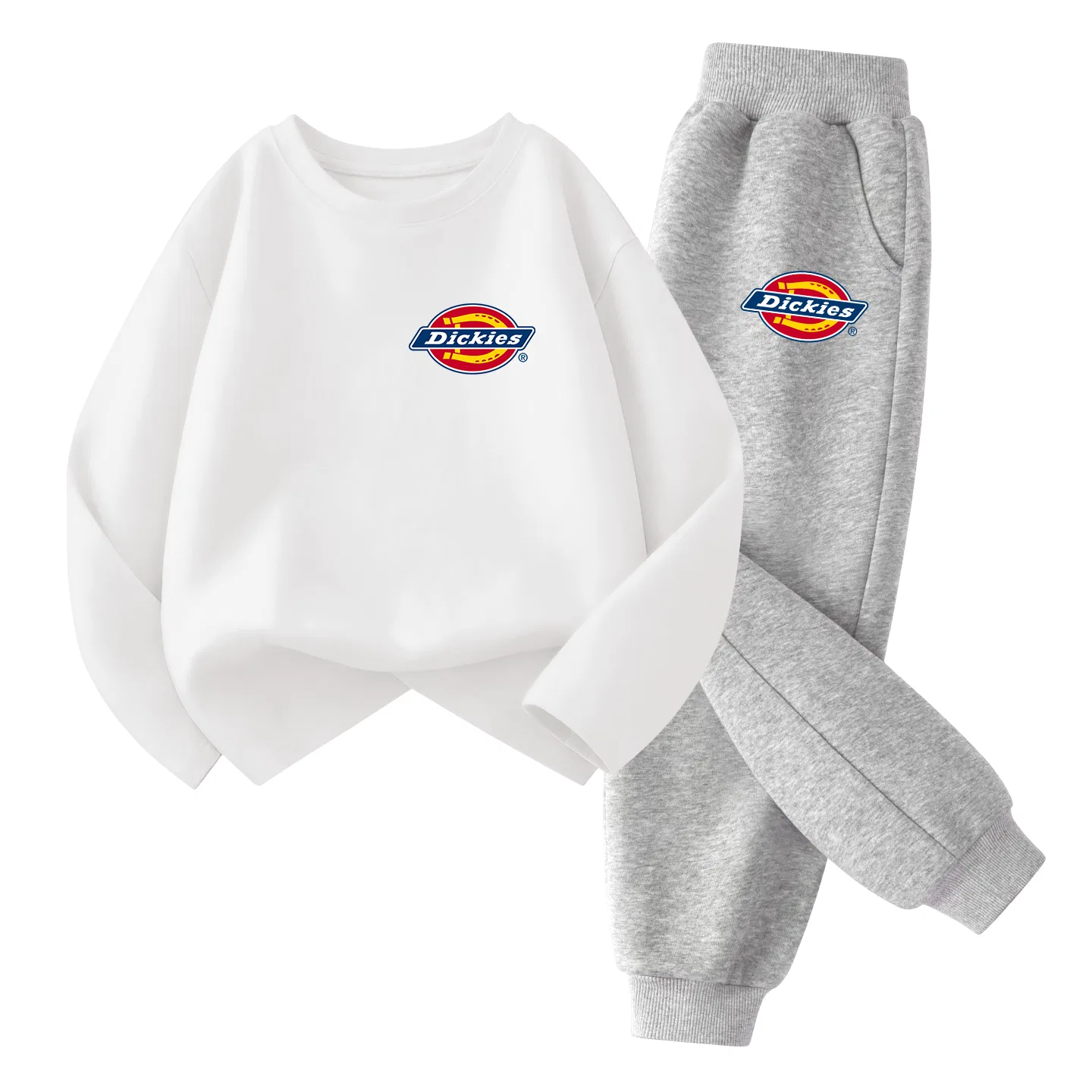 Детский комплект из футера с капюшоном Dickies, Standard Thickened K White/Gray