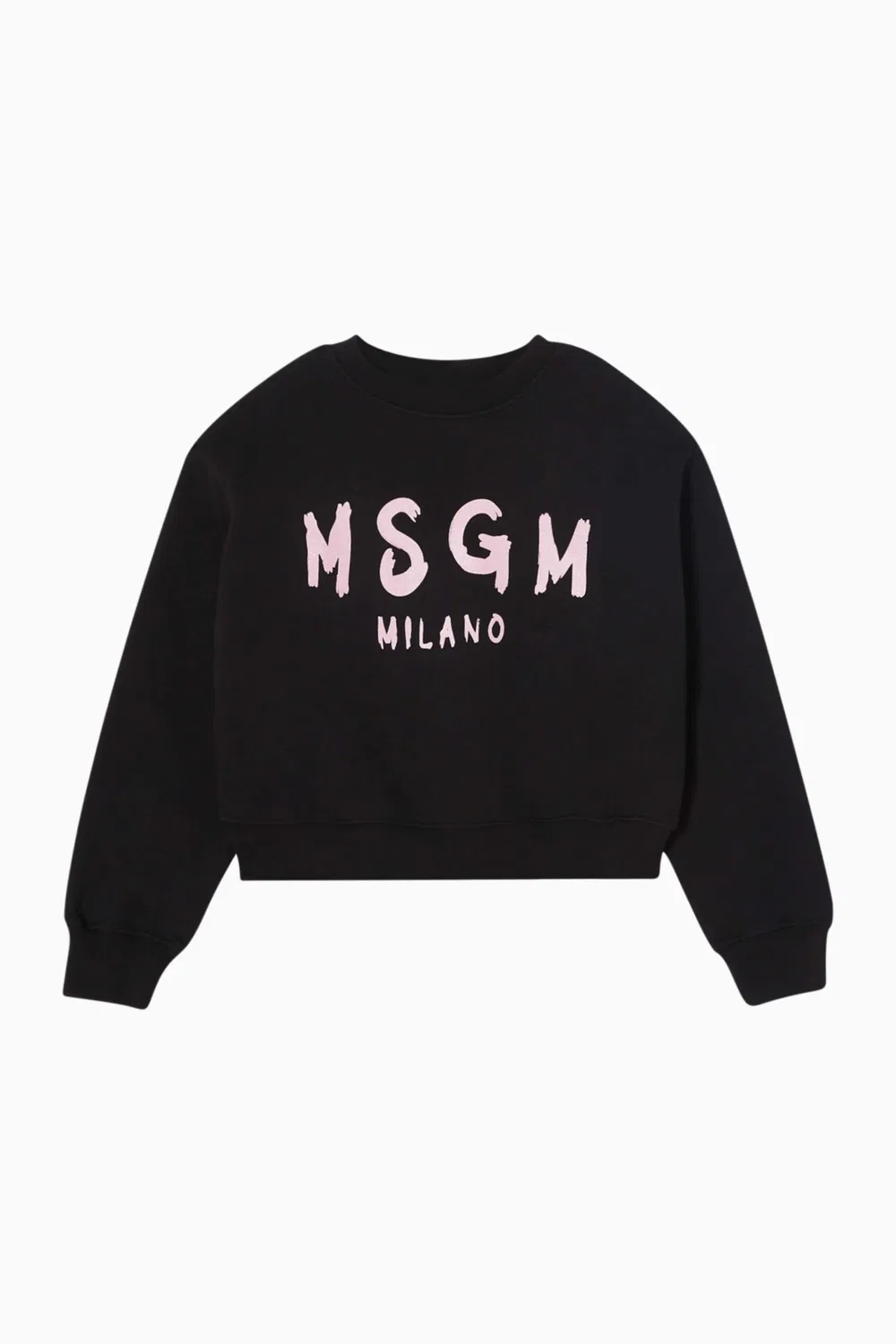 Свитшот хлопковый с логотипом MSGM, черный