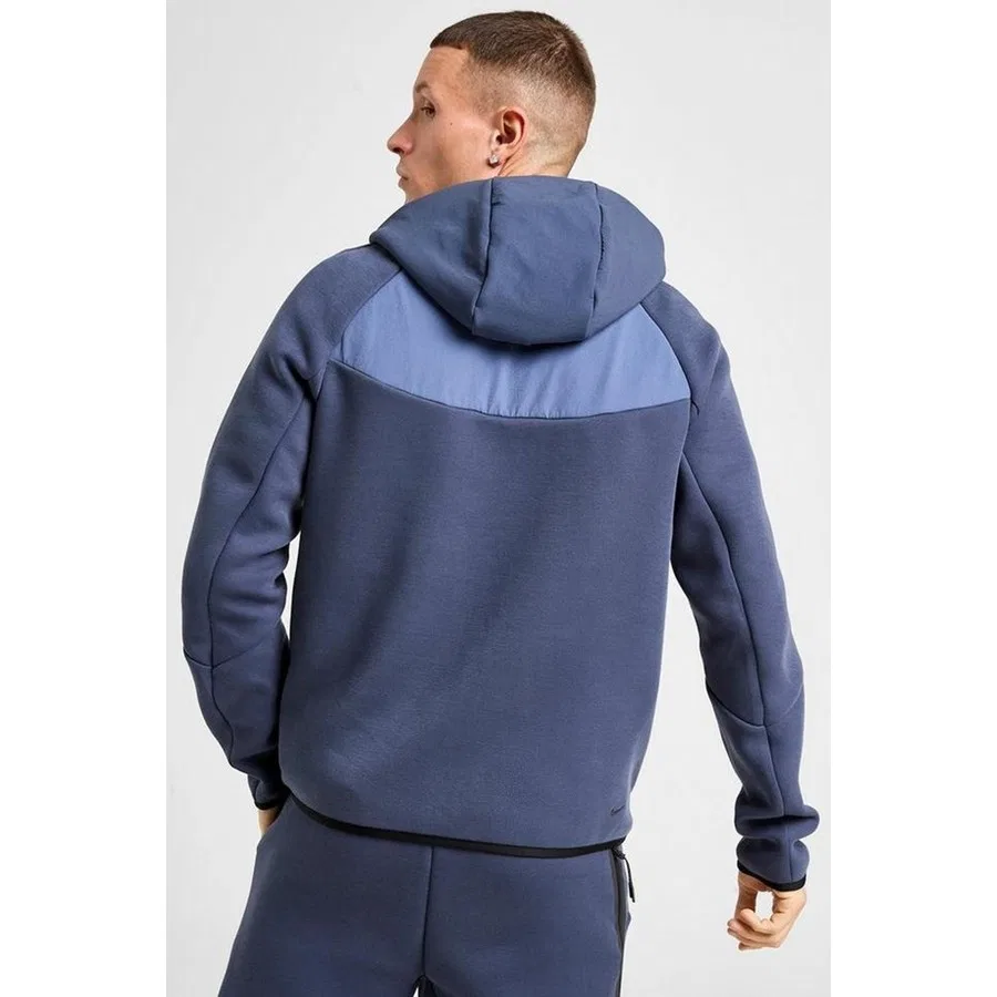Свитшот мужской с капюшоном и молнией Tech Fleece Mix Full Zip Windrunner Hoodie Nike, Зеленый — фото 2