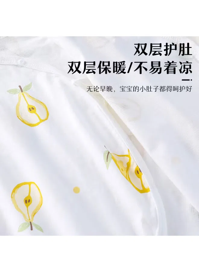 Боди-комбинезон с коротким рукавом с принтом Summer Sweet Pear Doxiluka, желтый — фото 4