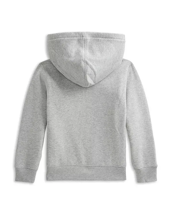 Детская толстовка для мальчиков с вышивкой Ralph Lauren, Grey Heather — фото 4