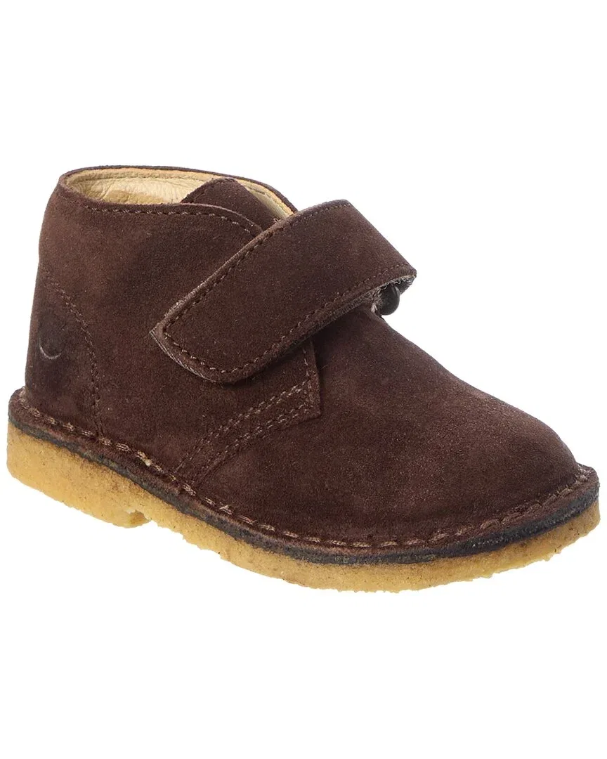 Детские ботинки из замши на липучке Choco Suede Bootie Naturino, коричневый