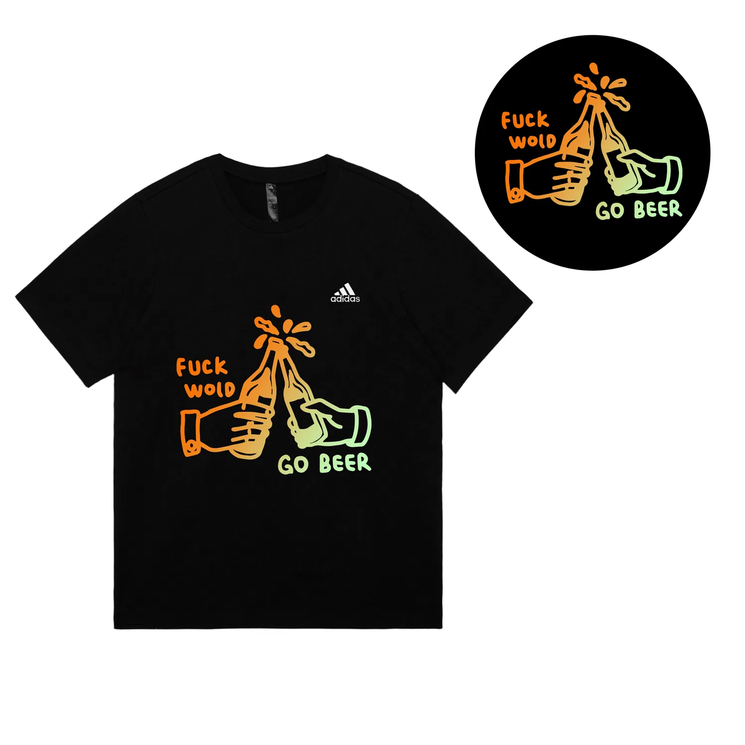 Женское хлопковое футболка с коротким рукавом MUST HAVES Adidas, Black — фото 3