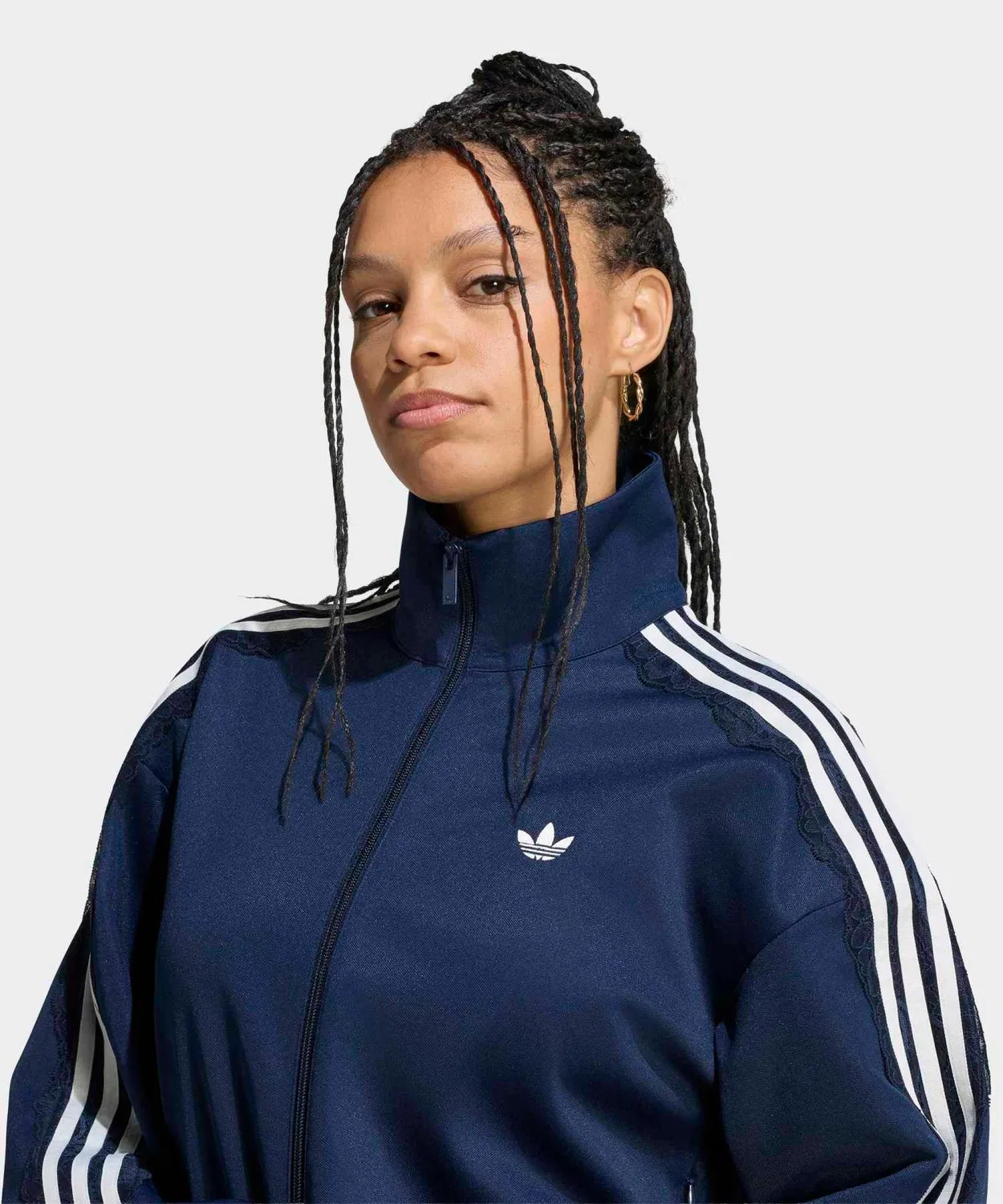 Женский оверсайз-джерси с принтом Race Oversize Archive Track Top Adidas, Navy — фото 3