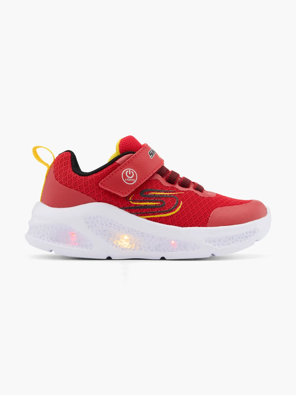 Детские кроссовки со светодиодами Skechers, красный