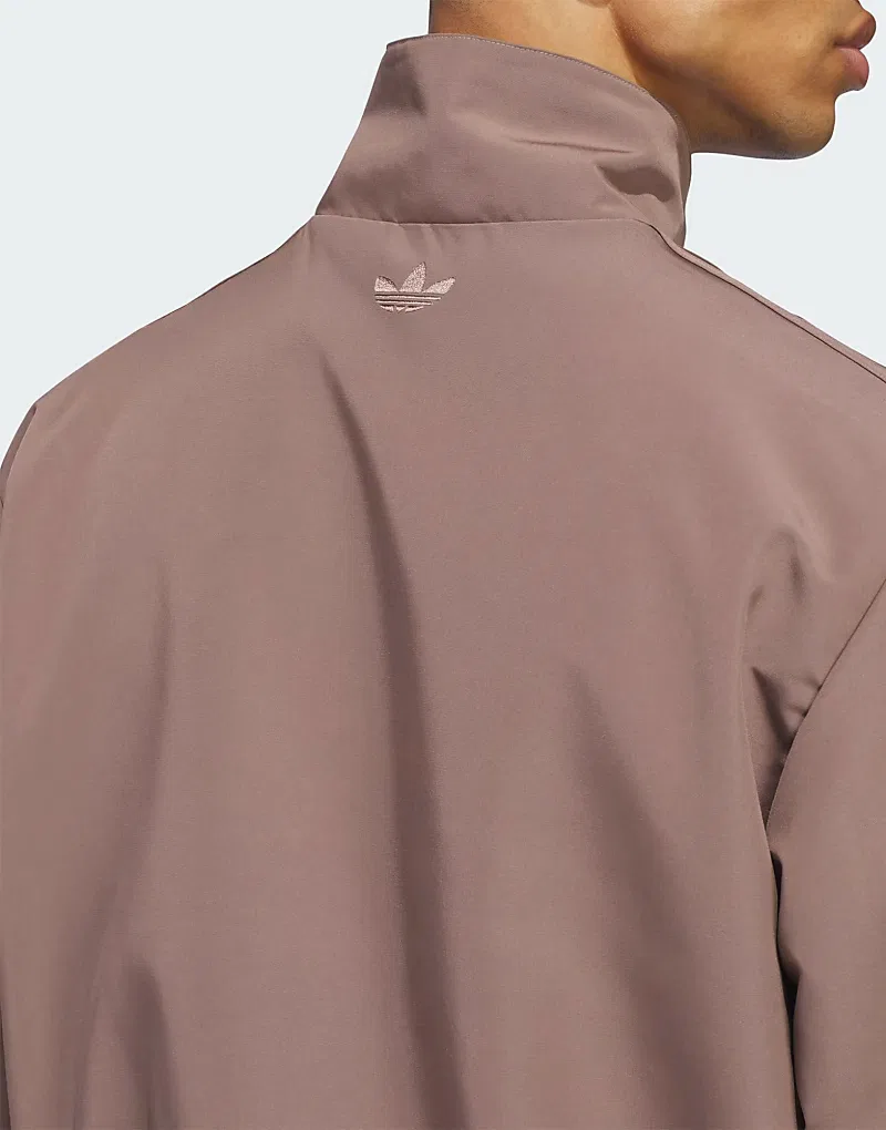 Куртка-бомбер Adidas Originals Firebird в цвете trace brown/team victory red — фото 2