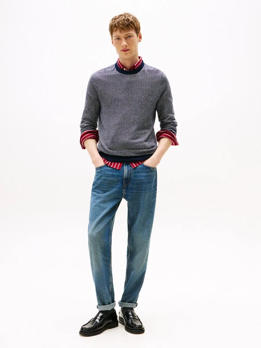 Свитер TOMMY HILFIGER темно-синего цвета — фото 4
