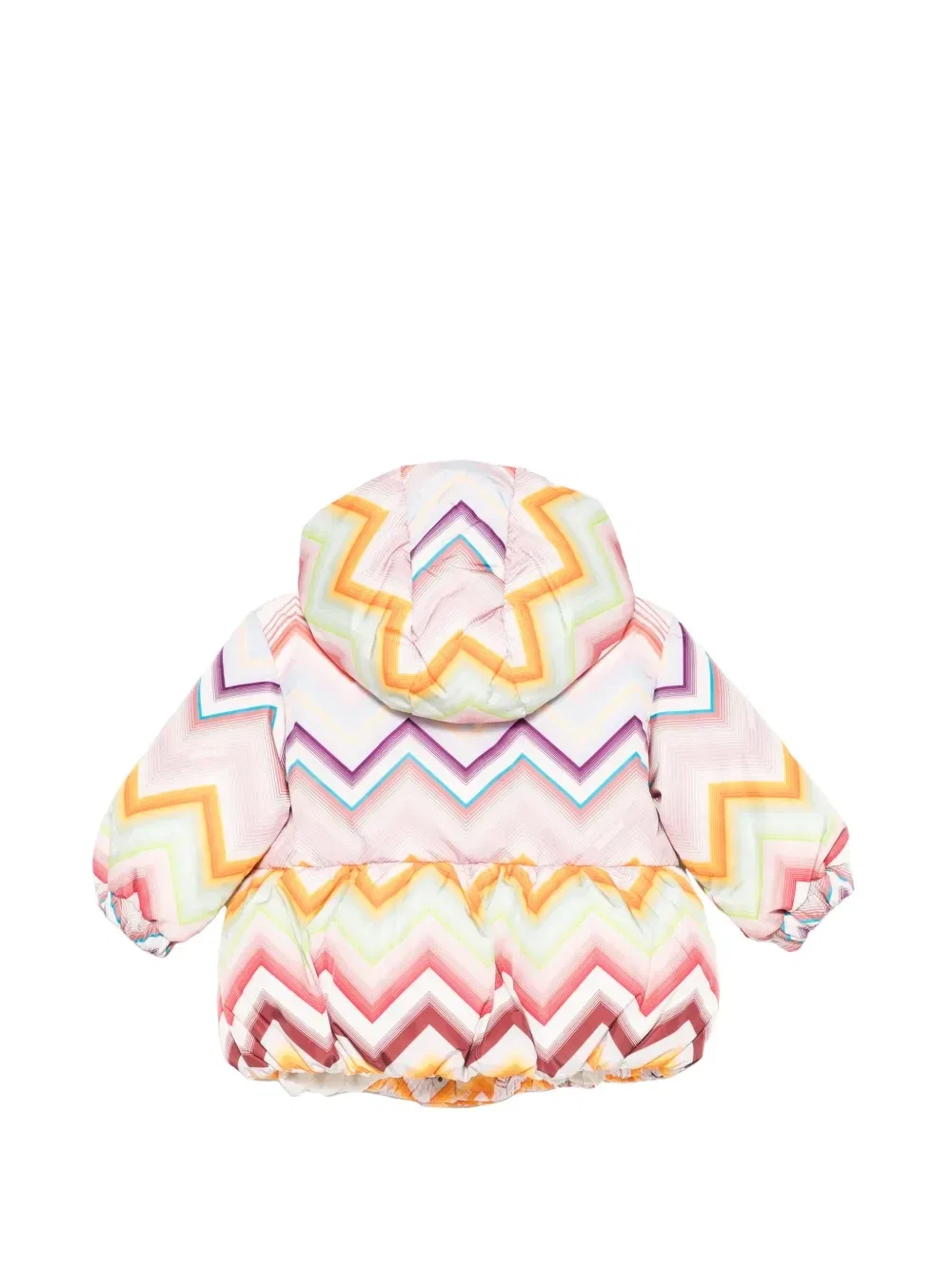 Куртка с подкладкой с принтом зигзаг Missoni Kids, розовый — фото 2