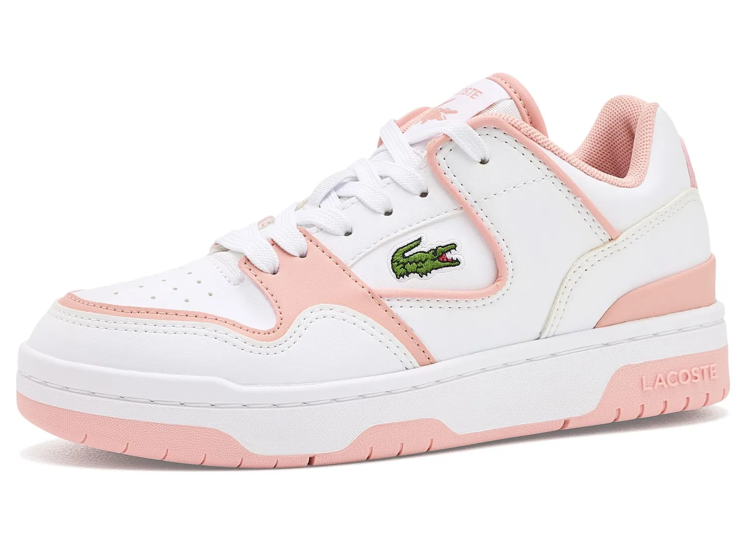 Кроссовки Courtcage Set (для маленьких и больших детей) Lacoste Kids, White/Pink