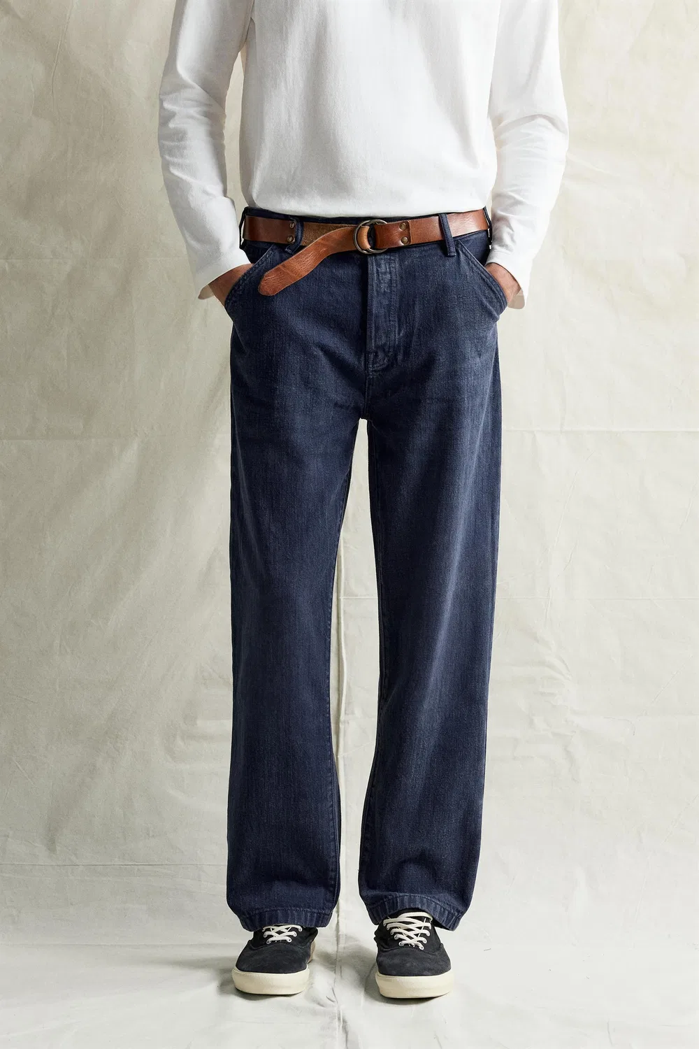 Выстиранные джинсы свободного кроя ZARA, Bluish — фото 2