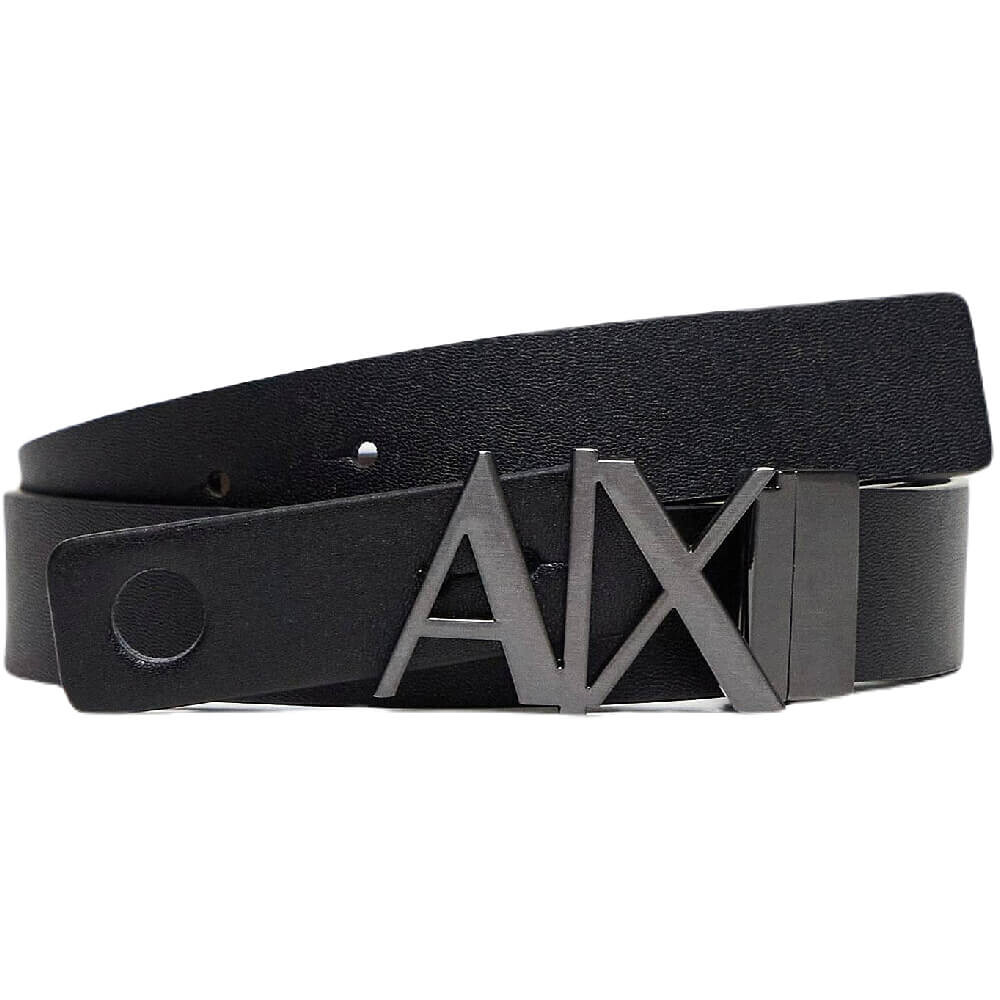 

Ремень Armani Exchange Reversible Leather, черный