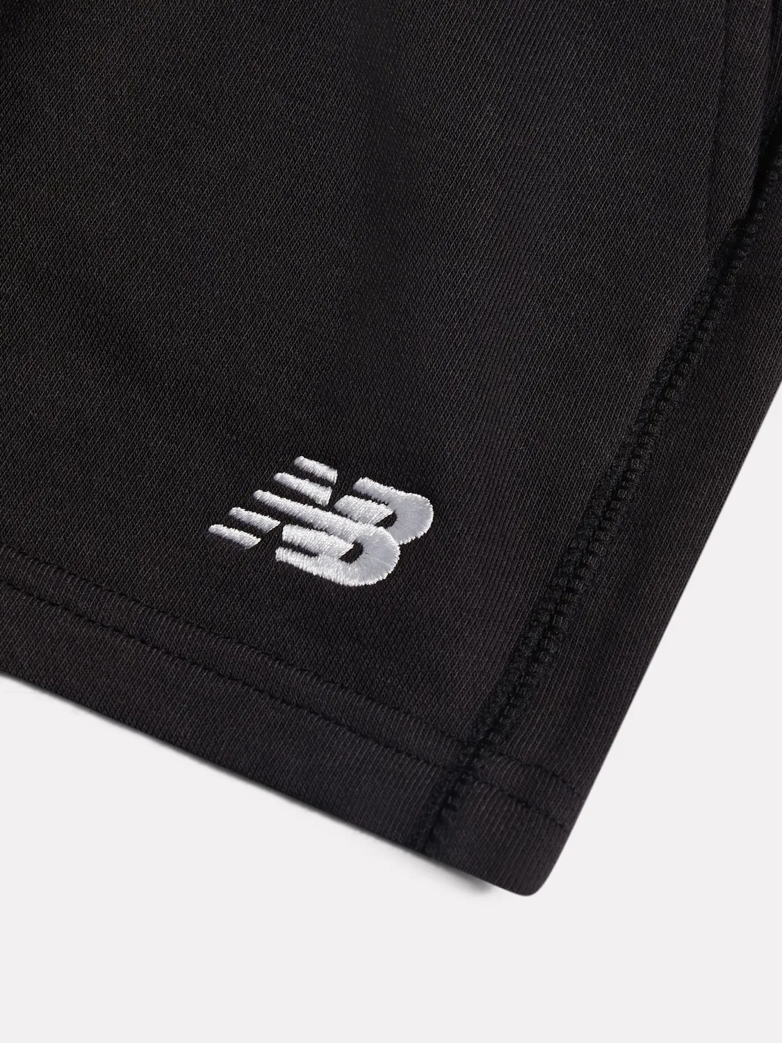 Шорты из французского трикотажа с логотипом New Balance, черные — фото 3