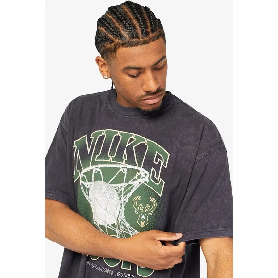 Футболка с коротким рукавом Nike Jordan NBA Milwaukee Bucks MAX90, Черный