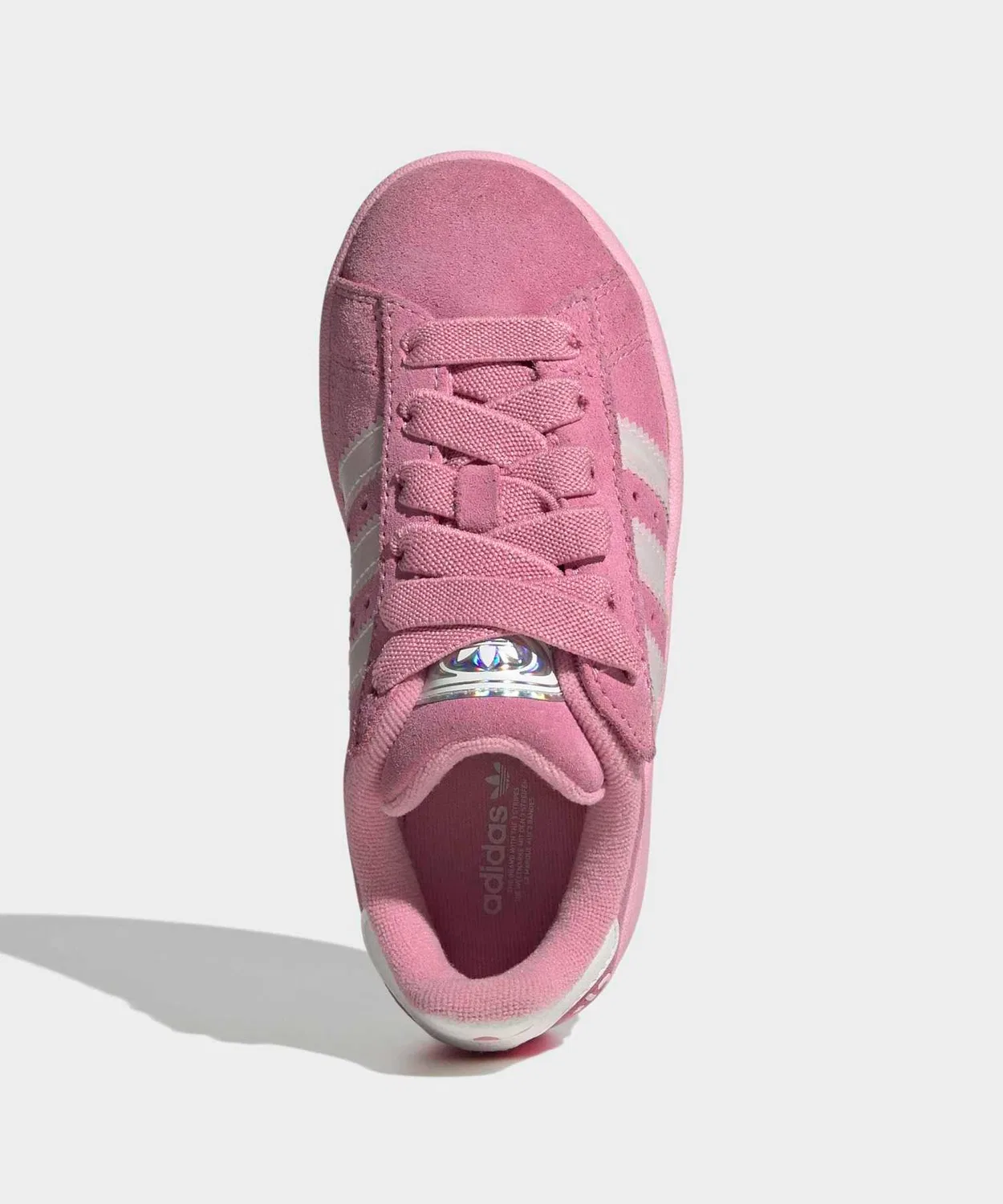 Детские кроссовки с подсветкой, на липучке, модель Campus 00s LED Lights Comfort Closure Elastic Lace, Adidas, Pink — фото 2