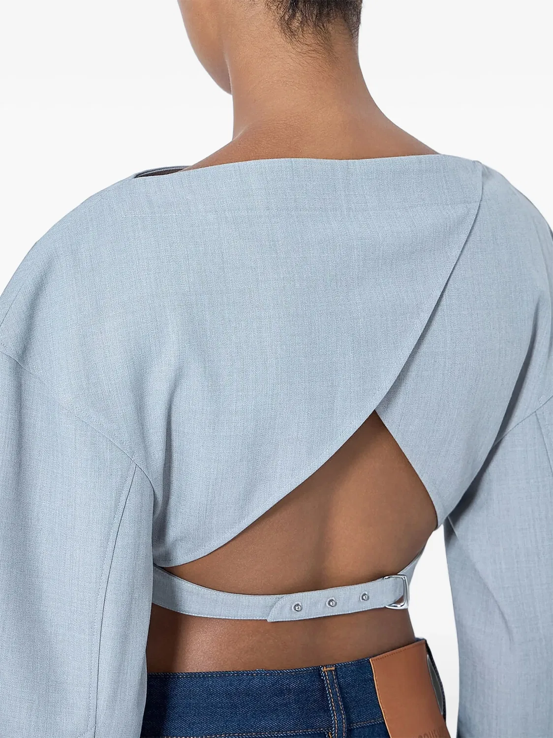 Укороченный топ Casaco серого цвета Jacquemus, серый — фото 2