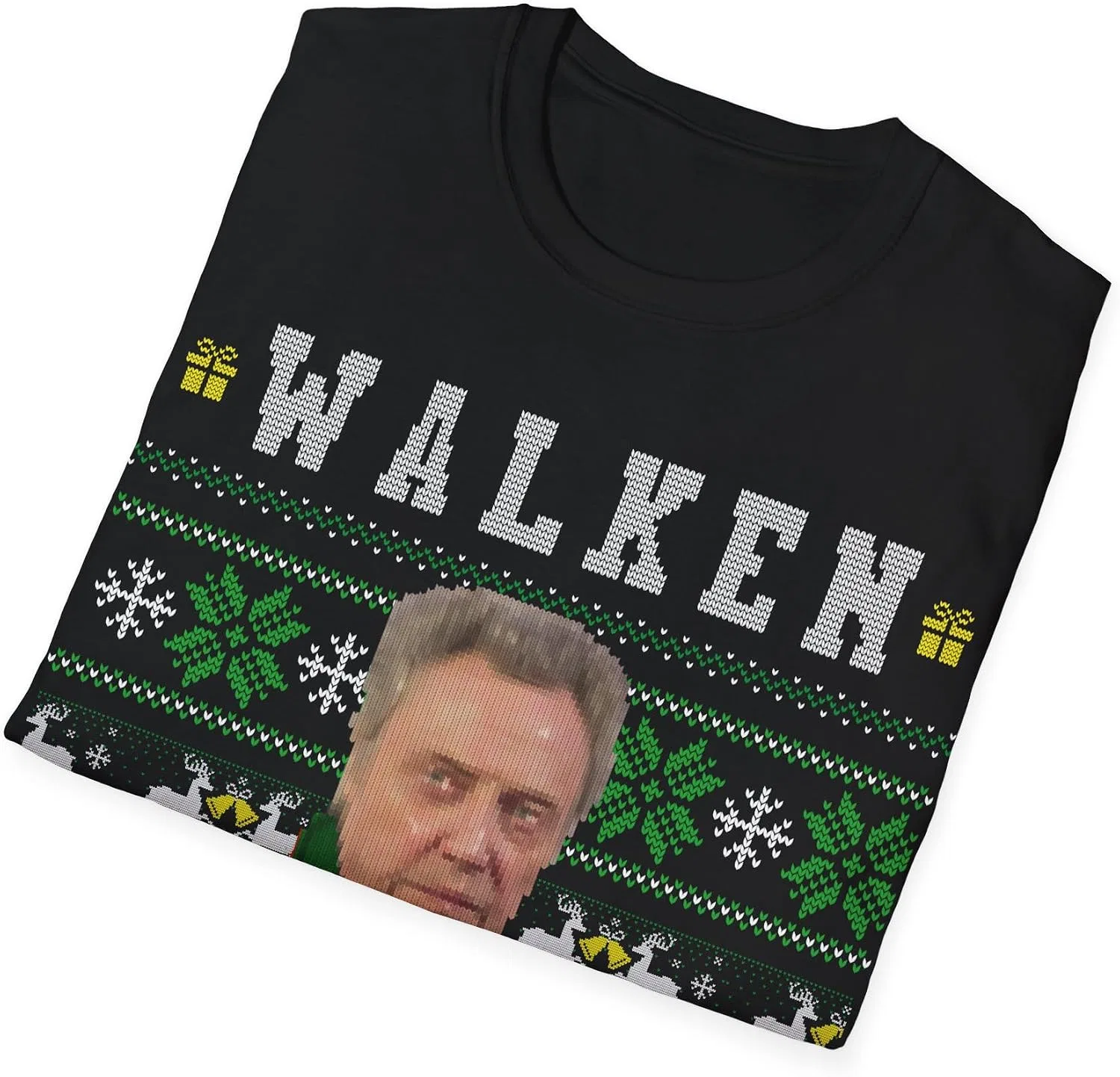 Футболка с принтом Christopher Walken Gildan 64000, Black — фото 4