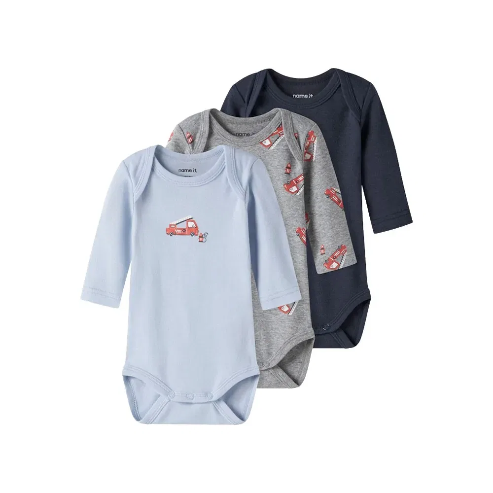 Брюки Name It Firetruck Long Sleeve Body 3 units, мультиколор